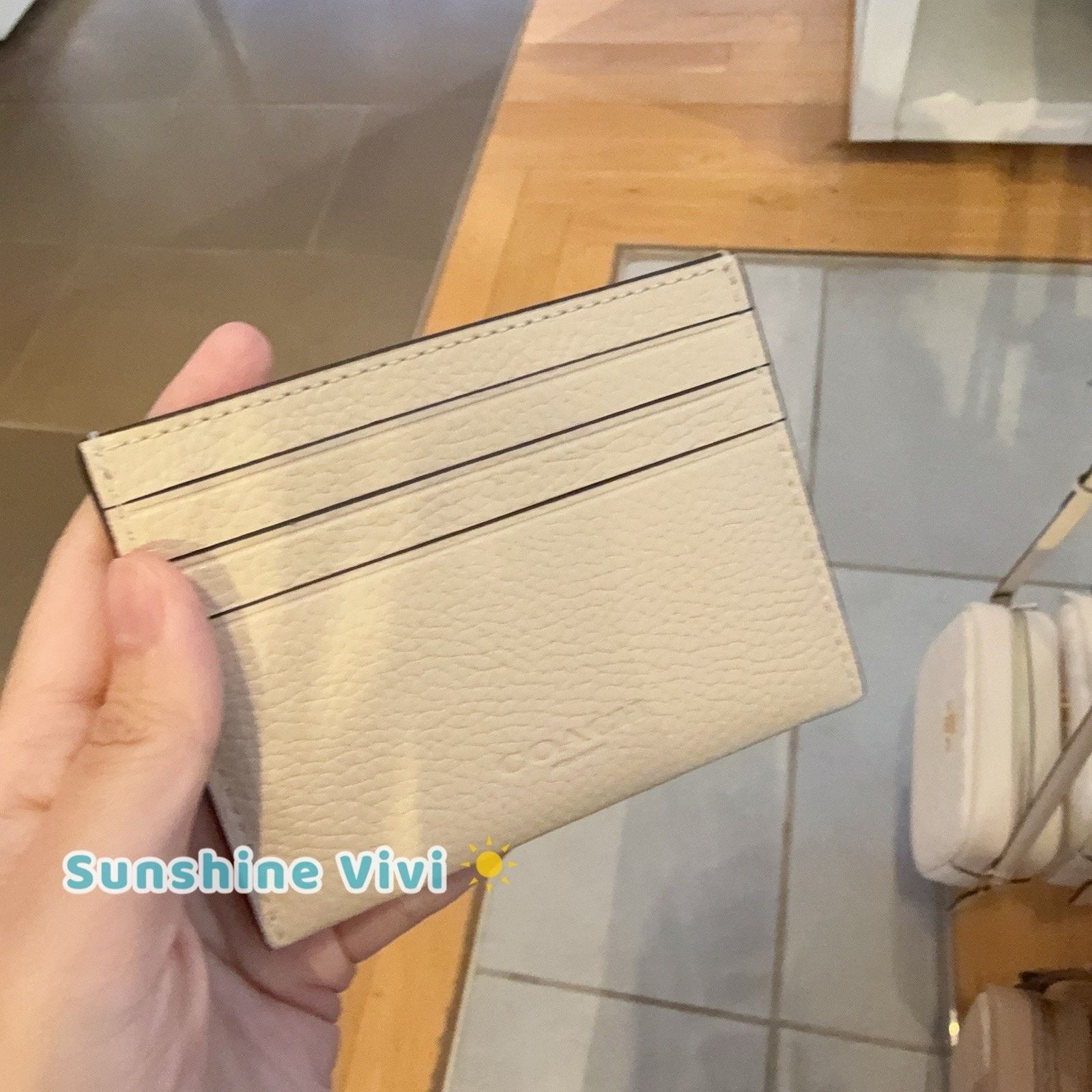 Coach NWT Coach Official Essential Card Case Leather cc129 ivory Size ONE SIZE - 2 Thumbnail