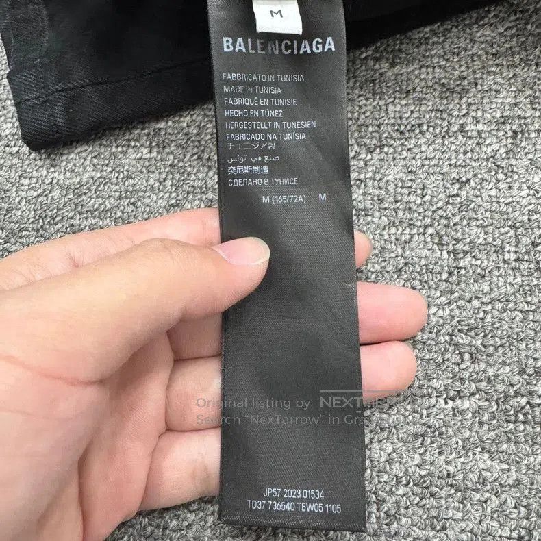 Balenciaga Balenciaga Leather Patch Denim Jeans. Size US 29 - 3 Thumbnail