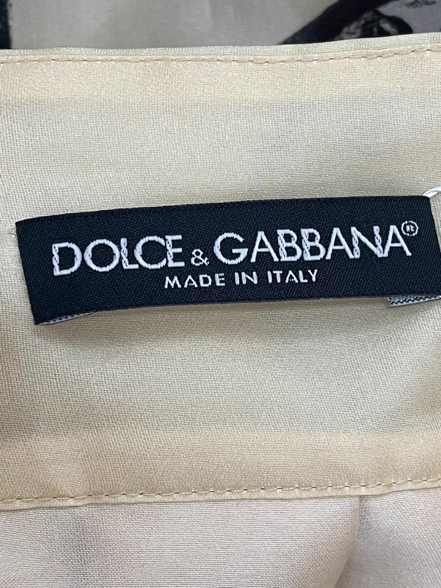 Dolce & Gabbana Dolce&Gabbana Light Yellow Printed Pleated Skirt 40 Size 27" / US 4 / IT 40 - 4 Thumbnail
