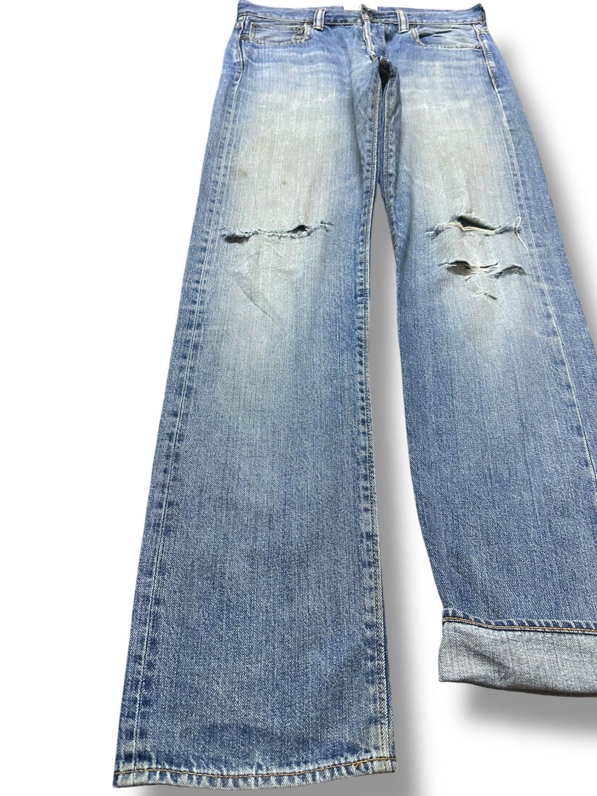 The Duffer of St.George Vintage Duffers Selvedge Faded Distressed Denim Size US 30 / EU 46 - 4 Thumbnail