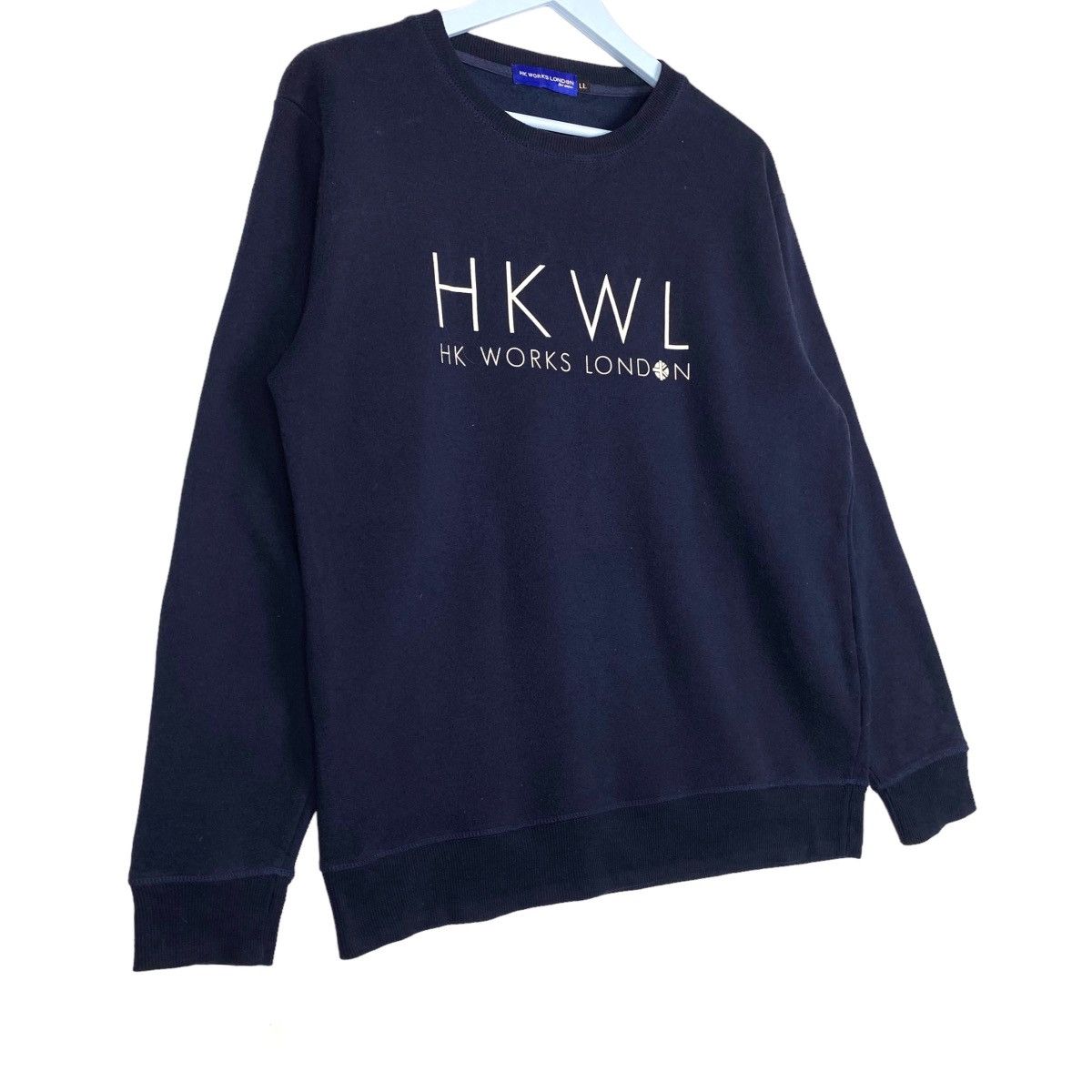 Vintage Vintage HK Works London Navy Full Print Crewneck Sweatshirt Size US XL / EU 56 / 4 - 3 Thumbnail