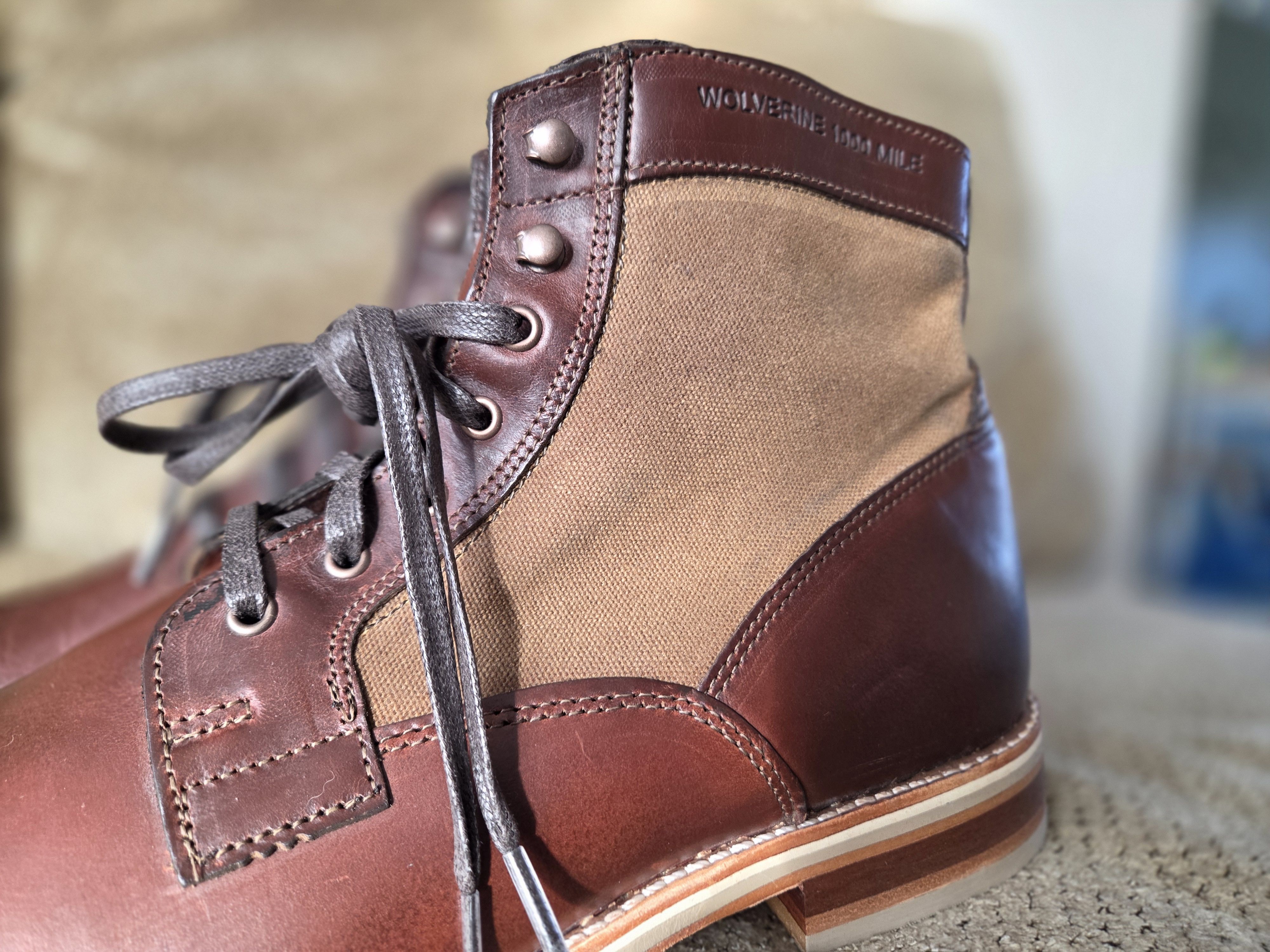 Wolverine Wolverine 1000 Mile Boots Leather/Canvas Size 12 Brand New Size US 12 / EU 45 - 5 Thumbnail