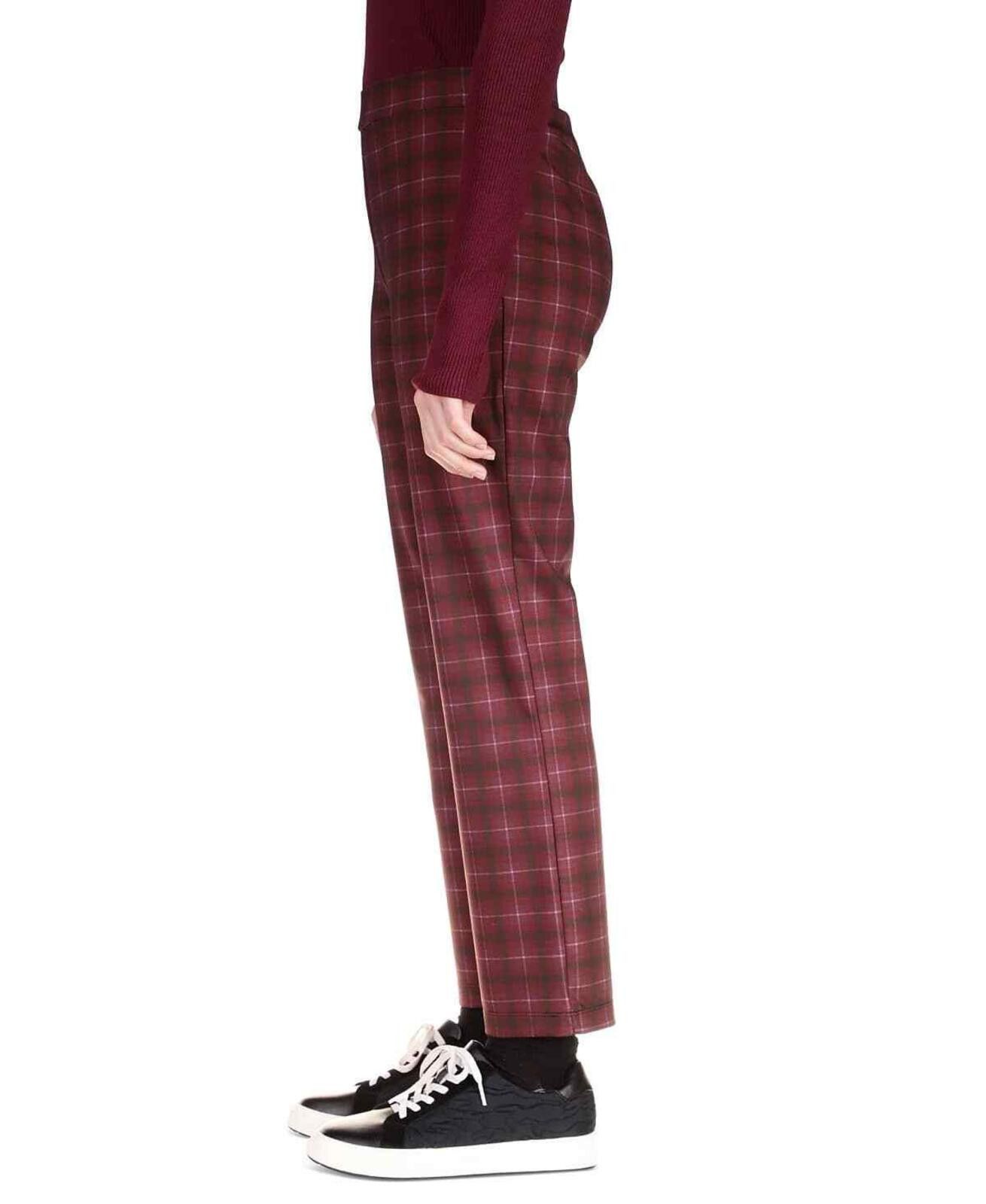 Sanctuary Sanctuary Purple Carnaby Cotton Plaid Kick Crop Pants S Size 28" / US 6 / IT 42 - 3 Thumbnail