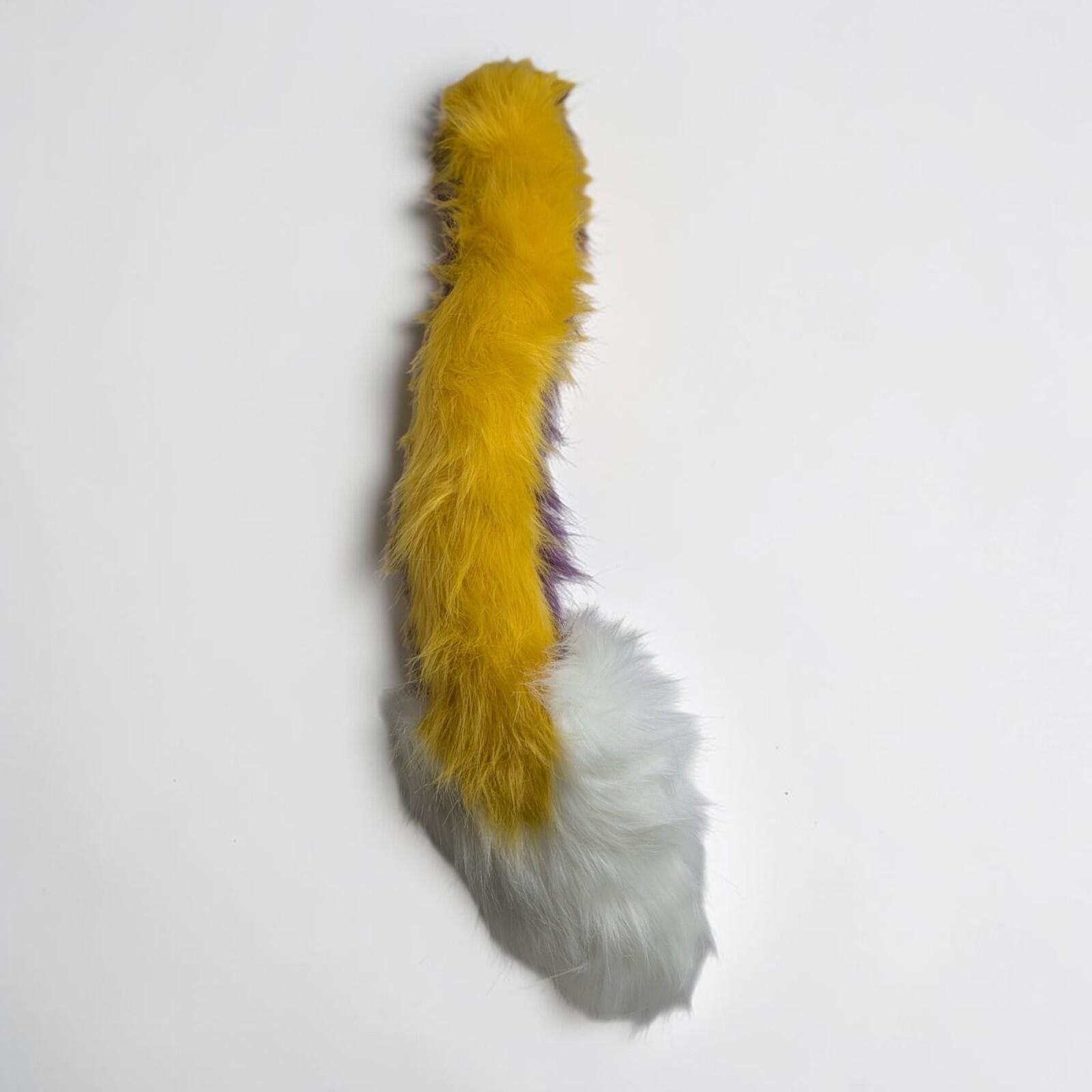 Other Fursuit Fish Tail Orange Purple Poseable 26" Furry Size ONE SIZE - 4 Thumbnail