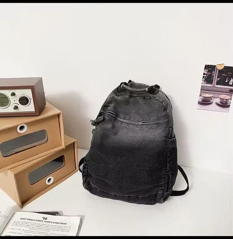 Japanese Brand Capacity Washed Denim Backpack Size ONE SIZE - 2 Thumbnail