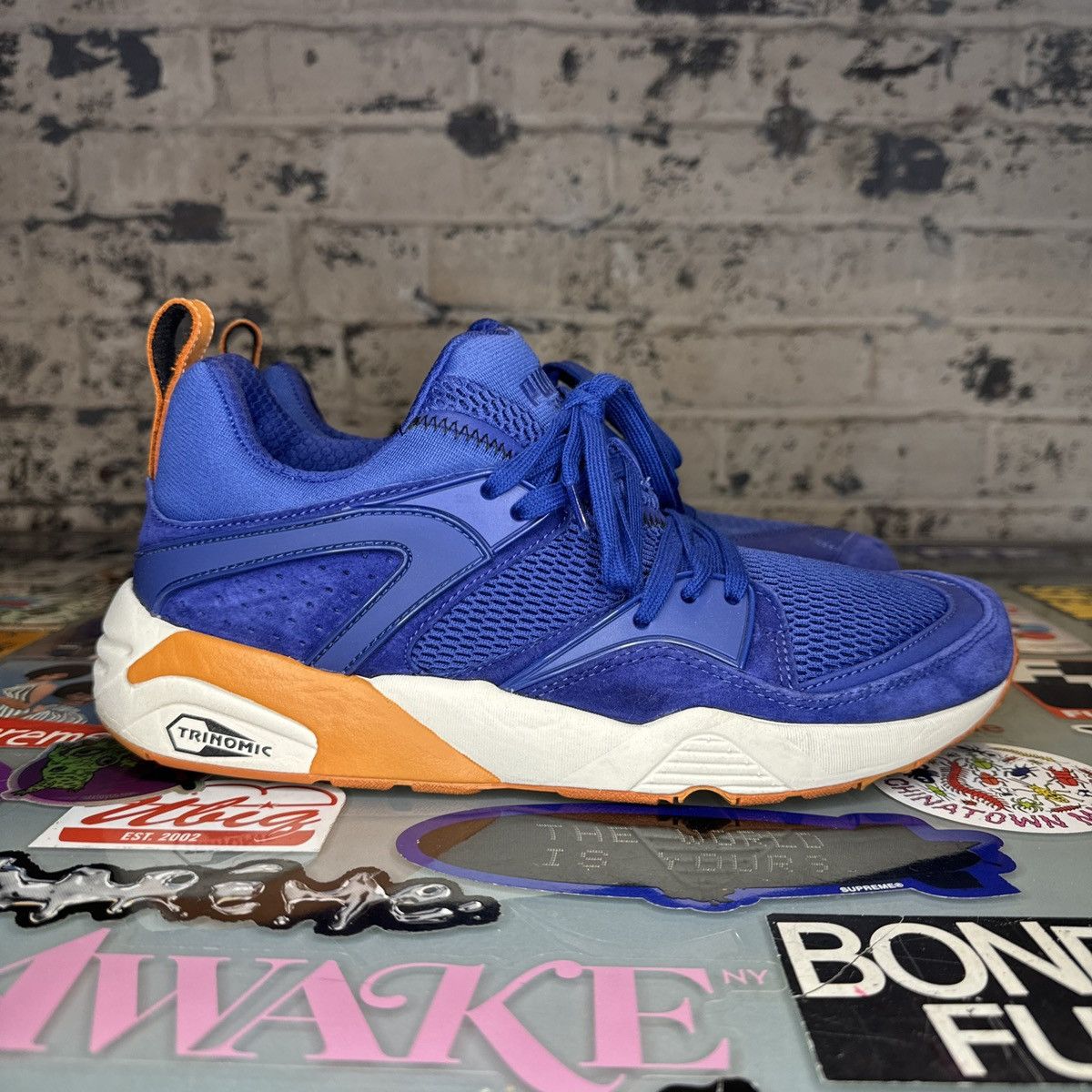 Puma Puma Blaze Of Glory Knicks Blue Sz 9.5 Used Size US 9.5 / EU 42-43 - 3 Thumbnail