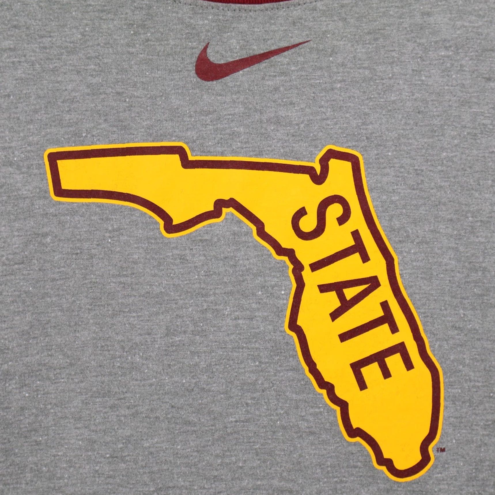 Nike VINTAGE Nike Dri-Fit 3/4 Sleeve Tee Shirt Men's 2XL Gray Red Florida State Shirt Nike Dri-FIT 2XL Gray Red Mens Size US XXL / EU 58 / 5 - 3 Thumbnail