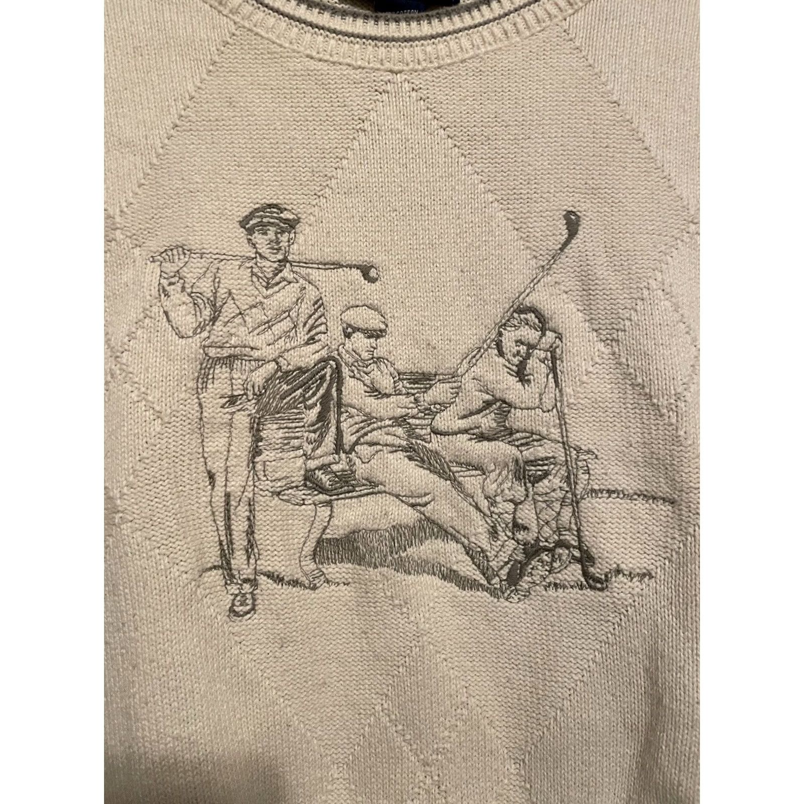 Vintage Vintage Sutter & Grant Sweater Mens Size L Golf Embroidered Made In USA (C203) Size US L / EU 52-54 / 3 - 2 Thumbnail