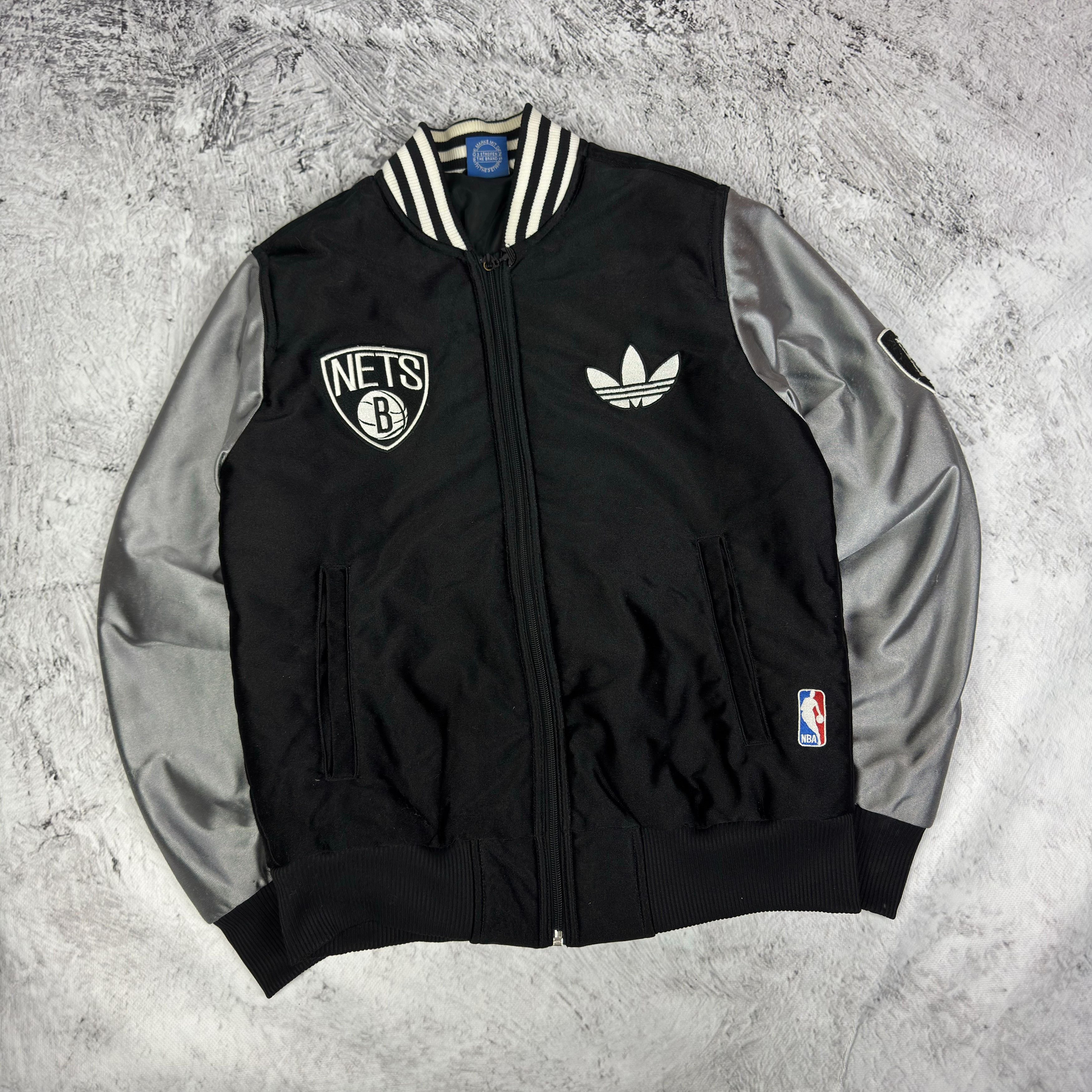 Adidas Adidas Brooklyn Nets Basketball Full Zip Bomber Jacket Size M / US 6-8 / IT 42-44 - 1 Thumbnail