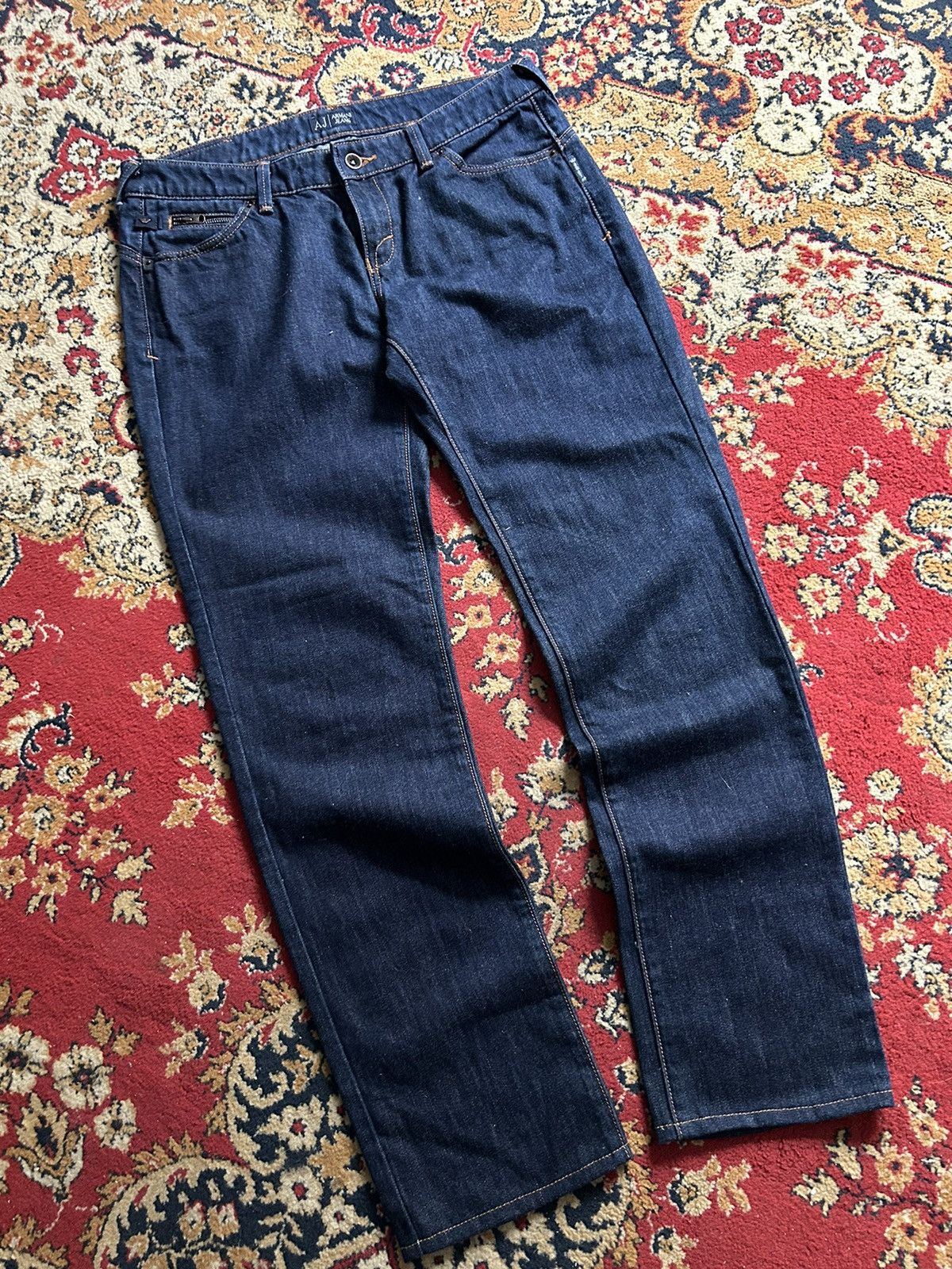 Giorgio Armani × Vintage Vintage Armani Jeans metal logo y2k style denim Size US 30 / EU 46 - 6 Thumbnail