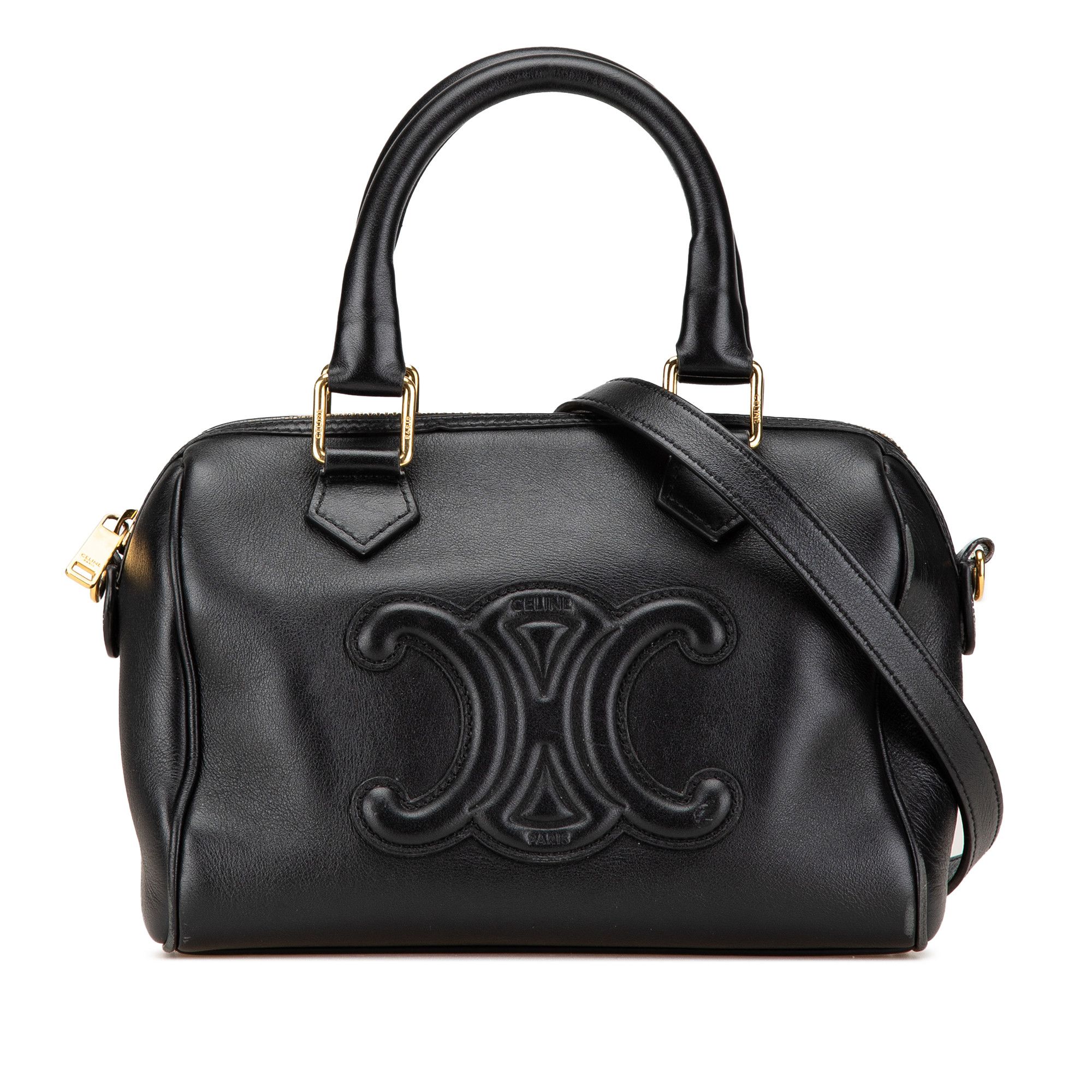 Celine Smooth Calfskin Cuir Triomphe Satchel