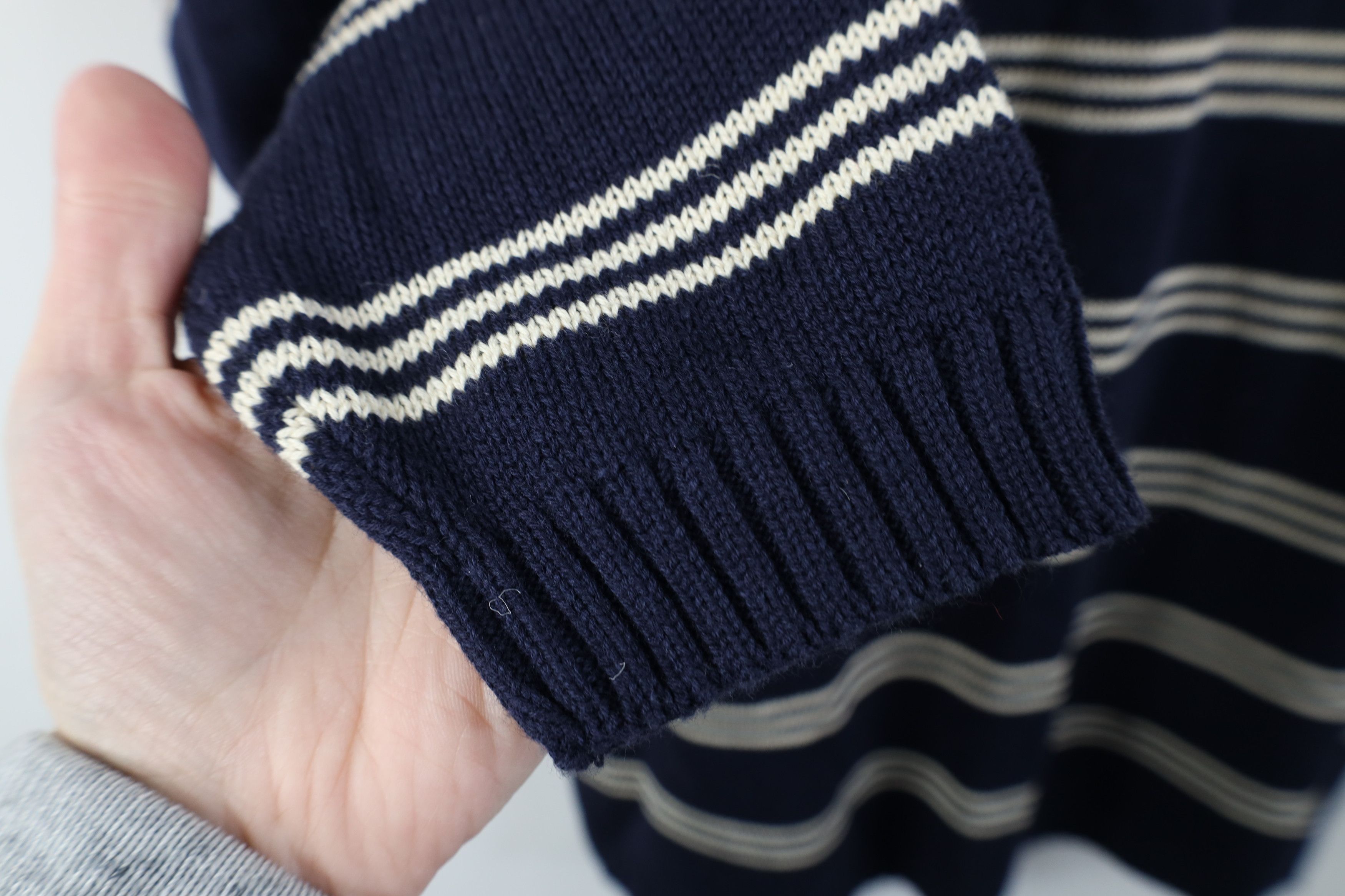 Vintage Deadstock Vintage 90s Streetwear Marled Knit Henley Sweater Size US L / EU 52-54 / 3 - 8 Thumbnail