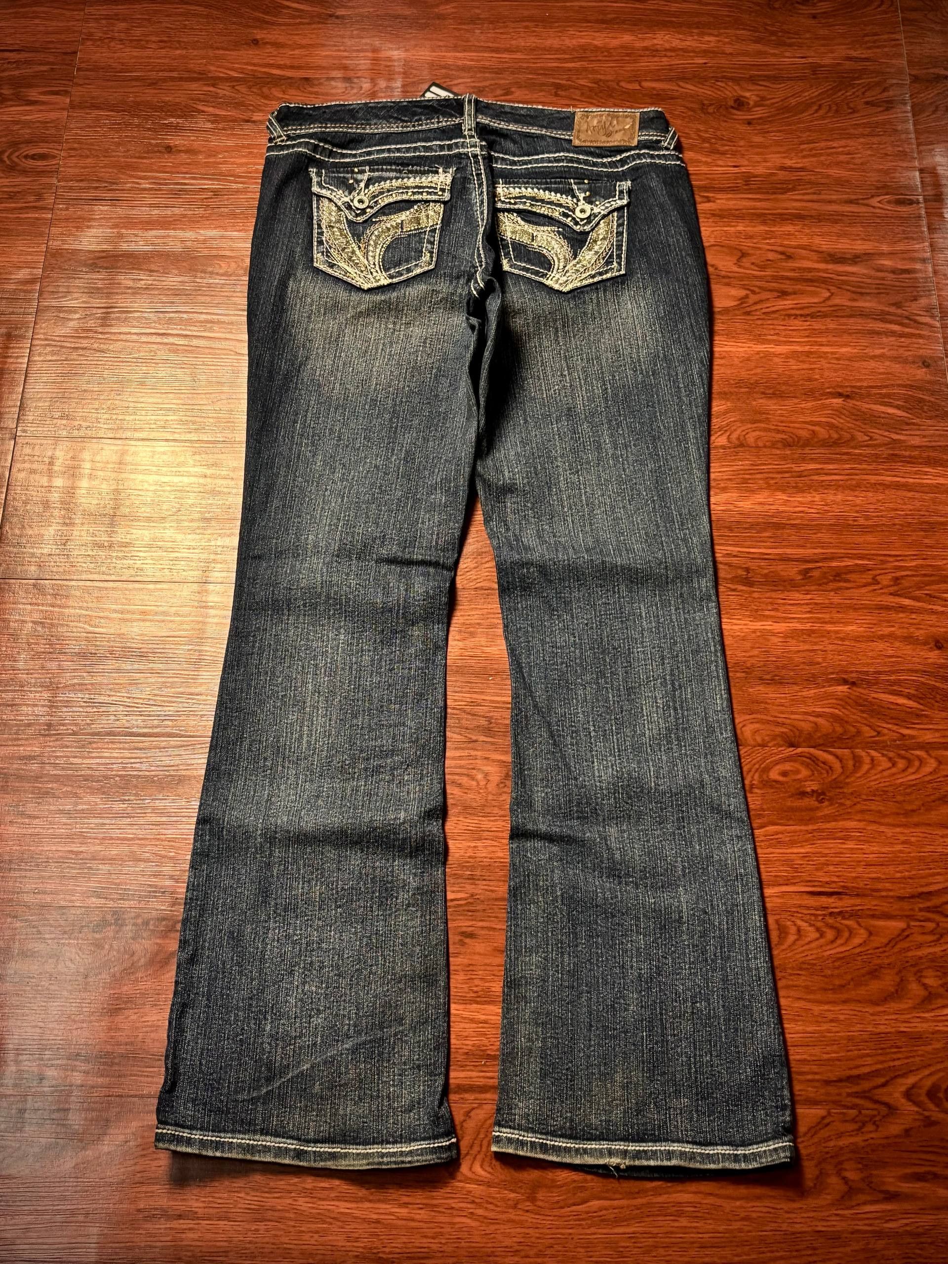 If Six Was Nine Vintage Y2K Ariya Jeans Designer Embroidered Denim Pants Size 36" / US 14 / IT 50 - 1 Thumbnail