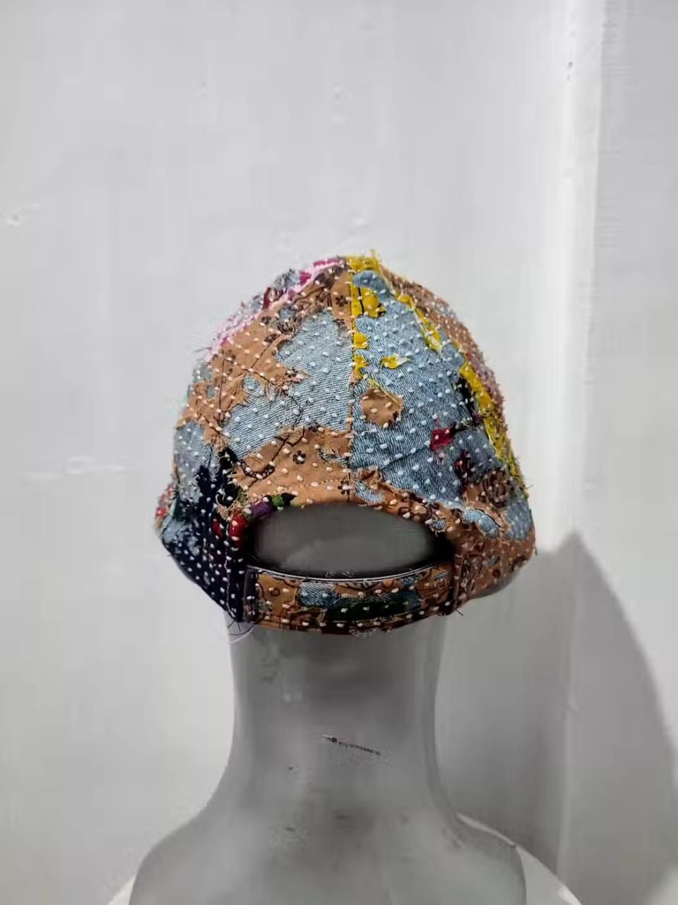 Handmade Custom Made Distressed Paisley patchwork Boro hats Size ONE SIZE - 7 Thumbnail