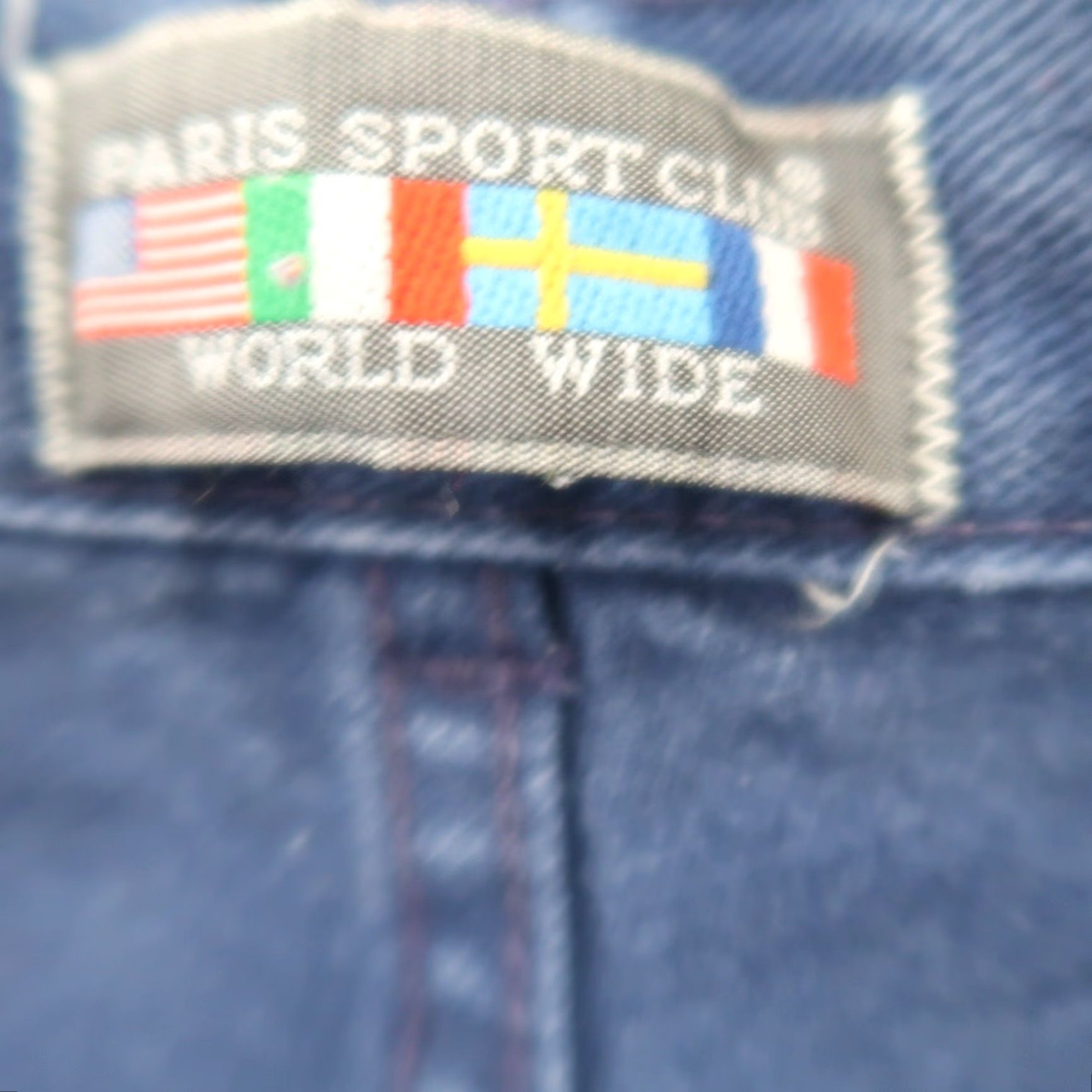 Vintage VINTAGE Paris Sport Club Jeans Navy Blue High Rise Balloon Leg Mom 27" Waist 10 100% Cotton Women Size 32" / US 10 / IT 46 - 4 Thumbnail