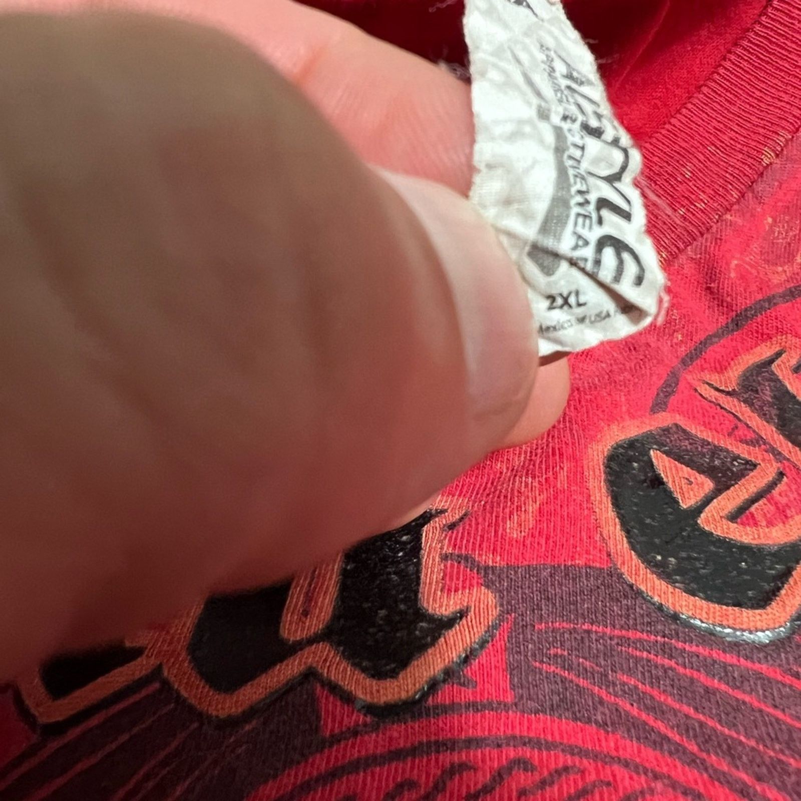 Vintage Vintage Y2K MMA Elite Samurai And Sword Skull Red Shirt RARE Size US XXL / EU 58 / 5 - 4 Thumbnail
