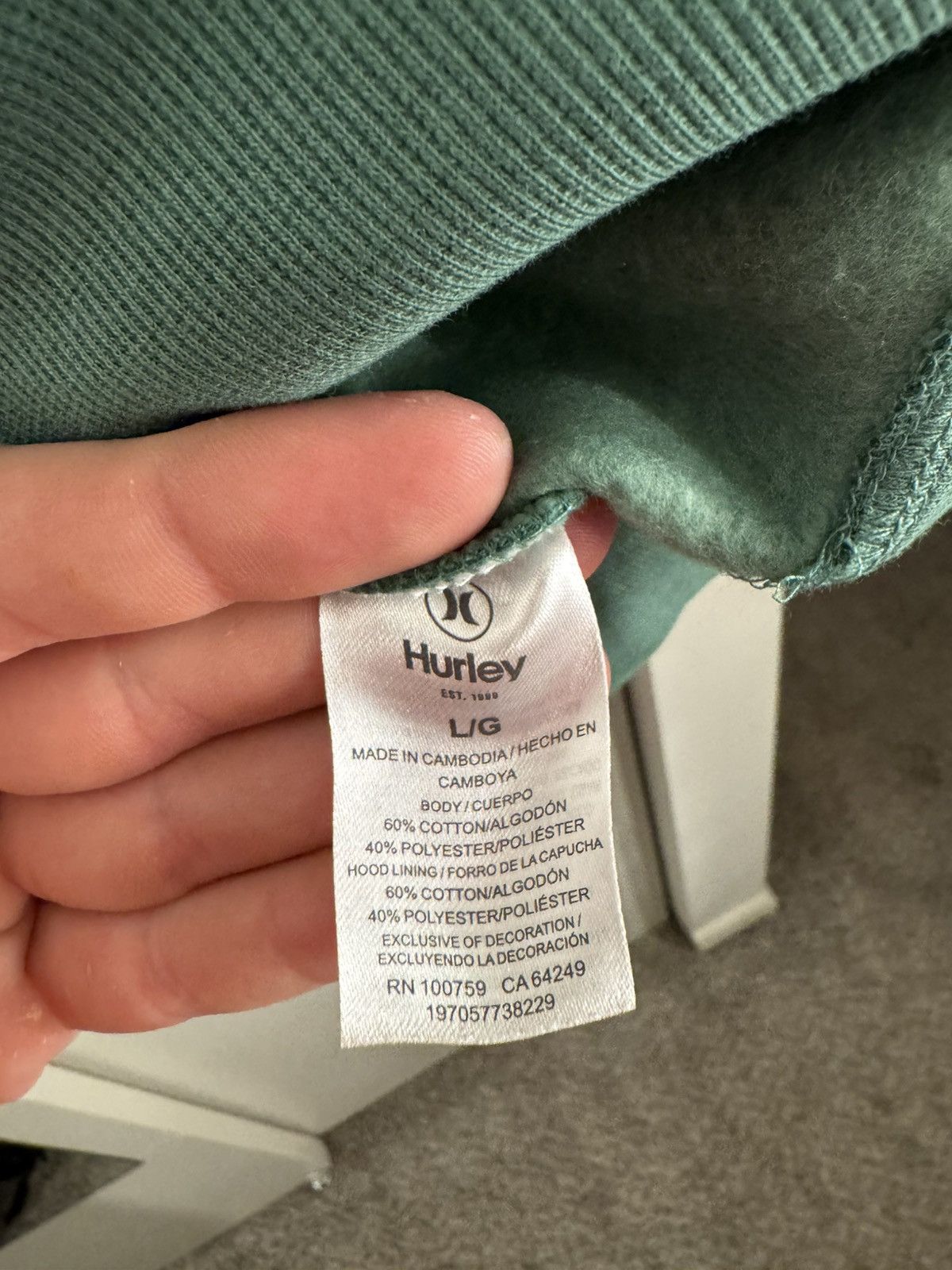 Hurley Mid-weight Hurley Hoodie Size US L / EU 52-54 / 3 - 4 Thumbnail