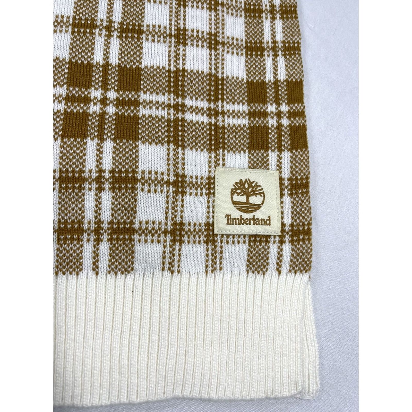 Timberland Timberland Logo Beanie & Scarf Watch Cap Ribbed Knit Square Patch Brown OSFA Unisex Adults Knit Winter Fall Mens Womens Size ONE SIZE - 6 Thumbnail