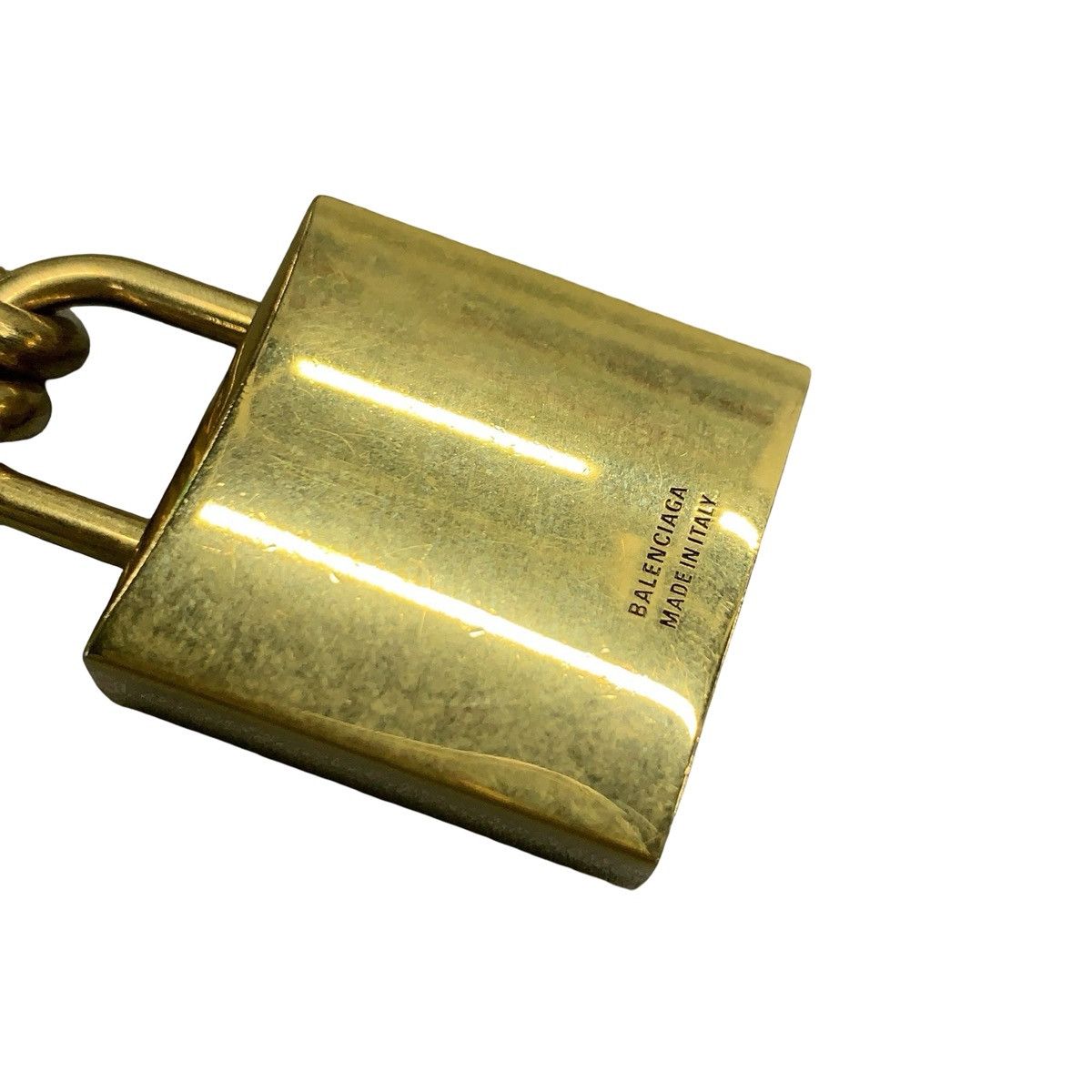 Balenciaga Balenciaga Lock Chain Necklace in aged gold-tone metal Size ONE SIZE - 7 Thumbnail