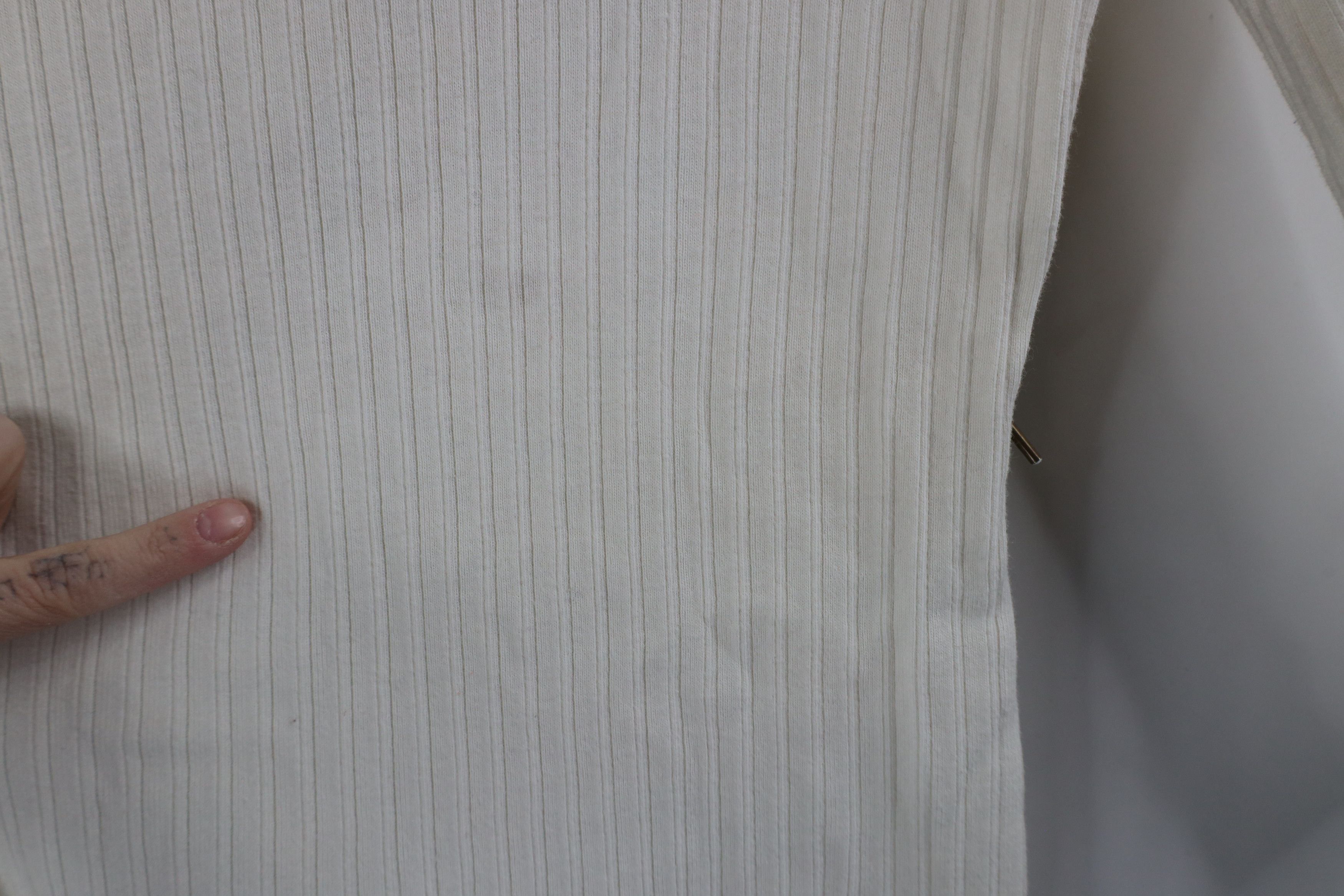 Ralph Lauren × Vintage Vintage 90s Y2K Ralph Lauren Ribbed Knit Fairy T-Shirt Cream Size S / US 4 / IT 40 - 10 Thumbnail