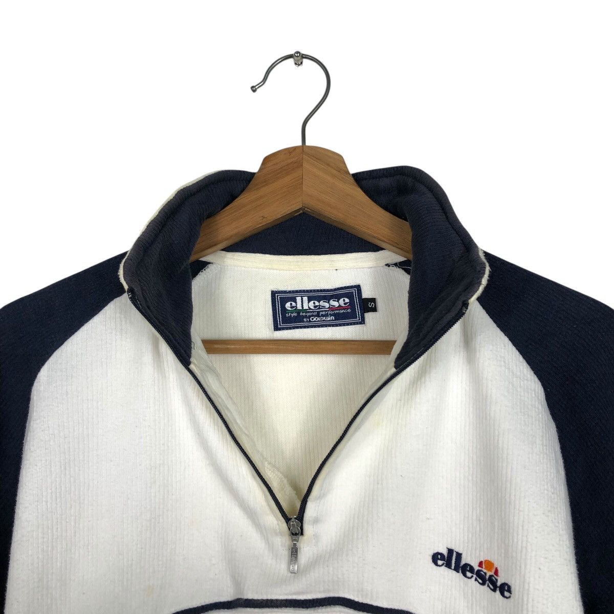 Japanese Brand × Vintage 📌Vintage Sweatshirt Half Zipper Ellesse Big Logo Size US S / EU 44-46 / 1 - 13 Thumbnail