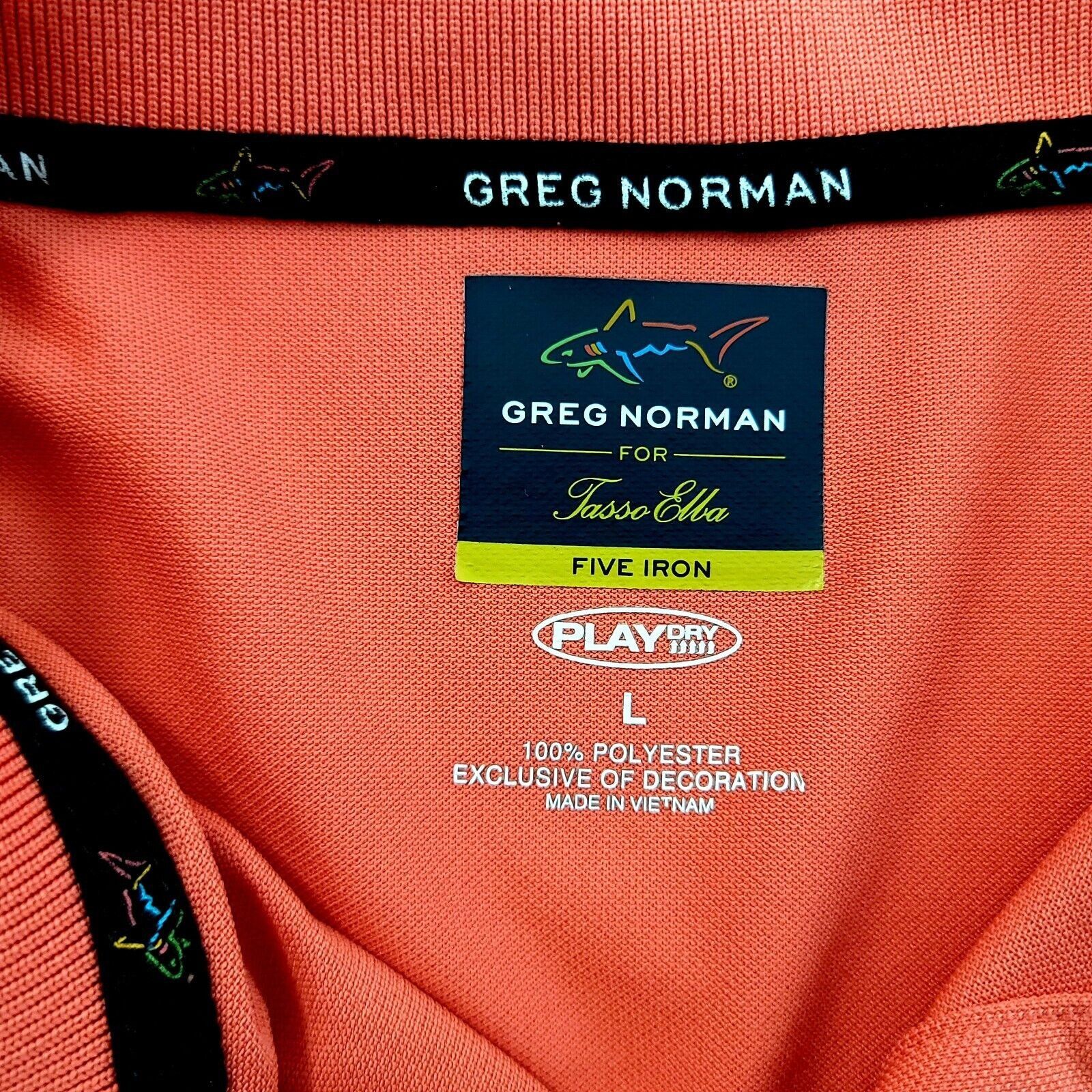 Greg Norman Greg Norman Tasso Elba Five Iron Play Dry Large Orange Colla Size US L / EU 52-54 / 3 - 8 Thumbnail
