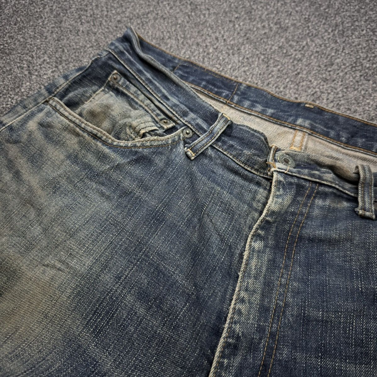 Fashion Victim Archives Baggy Vintage y2k Levis 504 Distressed Dirty Wash Size US 34 / EU 50 - 11 Thumbnail