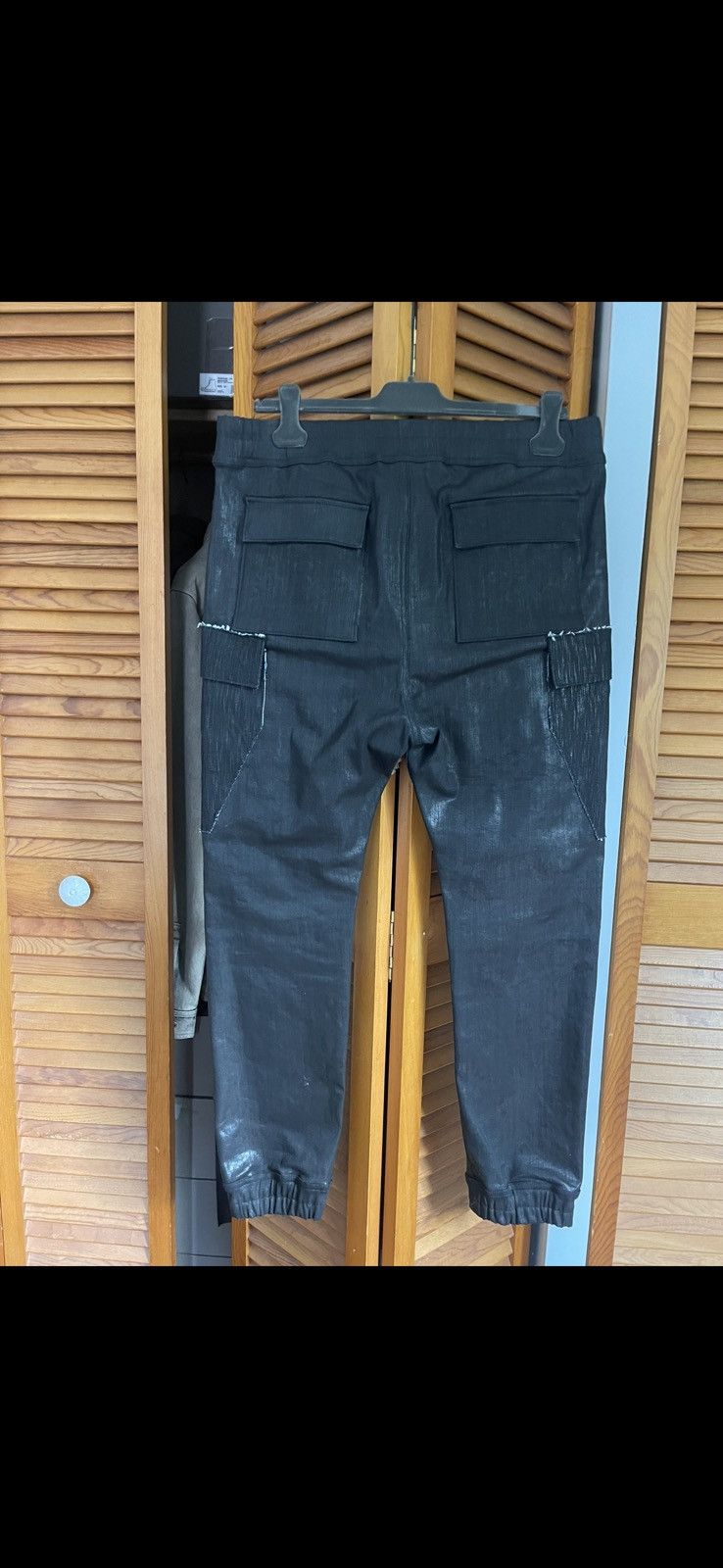 Rick Owens Rick Owens Larry Suede Patch Jogger Black Wax Stretch Denim Size US 36 / EU 52 - 2 Thumbnail