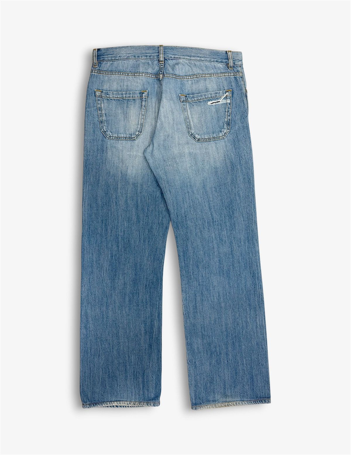 Prada PRADA SS 2008 Flared Distressed Blue Denim Jeans Nettspend Size US 34 / EU 50 - 5 Thumbnail