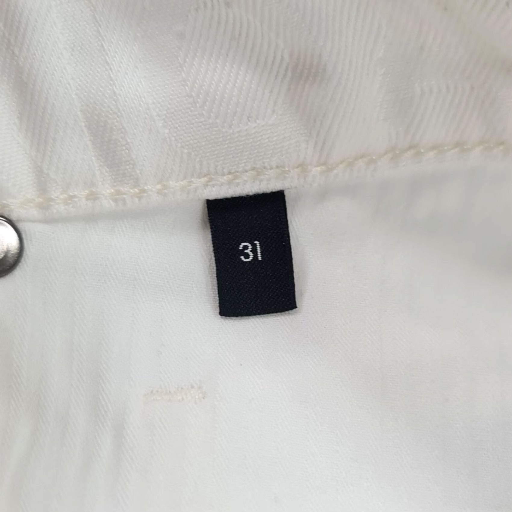 Emporio Armani Emporio Armani Jeans White W31 L28 Loose Fit Logo 5-Pocket Denim Cotton Casual Mens Jeans W31 L28 Regular Fit Jeans Size US 31 - 7 Thumbnail