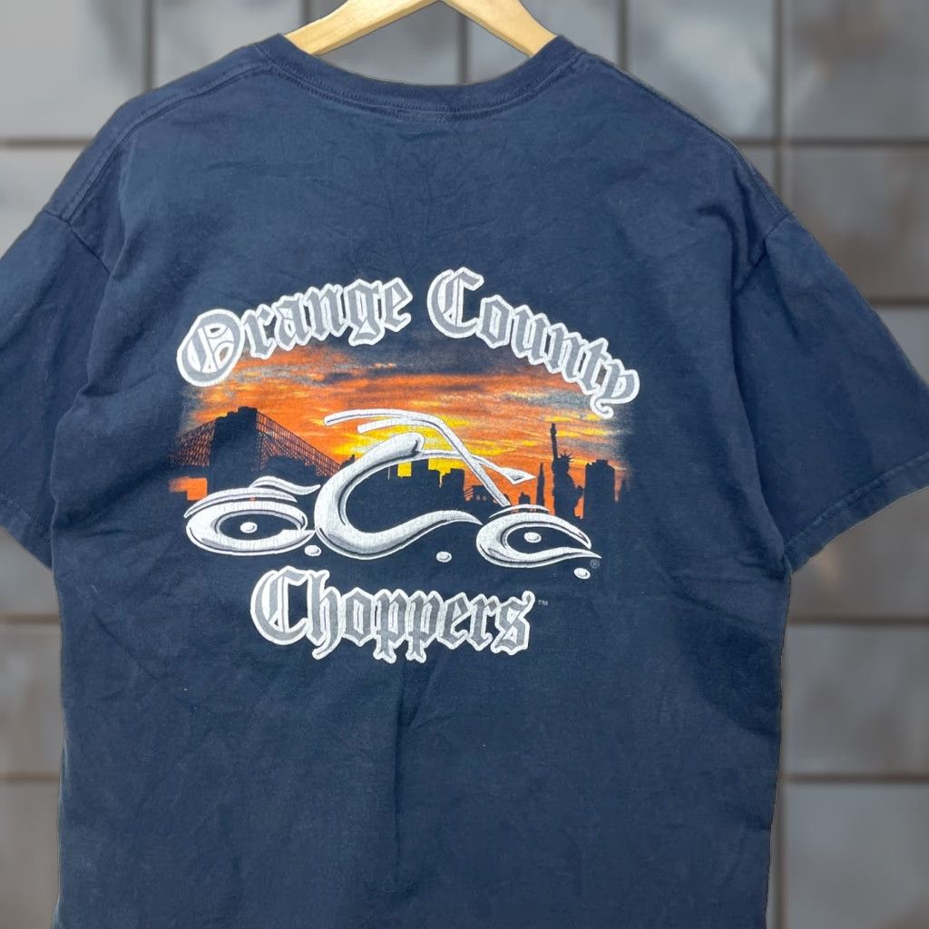 Vintage VINTAGE Sun Faded Orange County Choppers Biker T-Shirt Men L Black NY Large Size US L / EU 52-54 / 3 - 1 Thumbnail