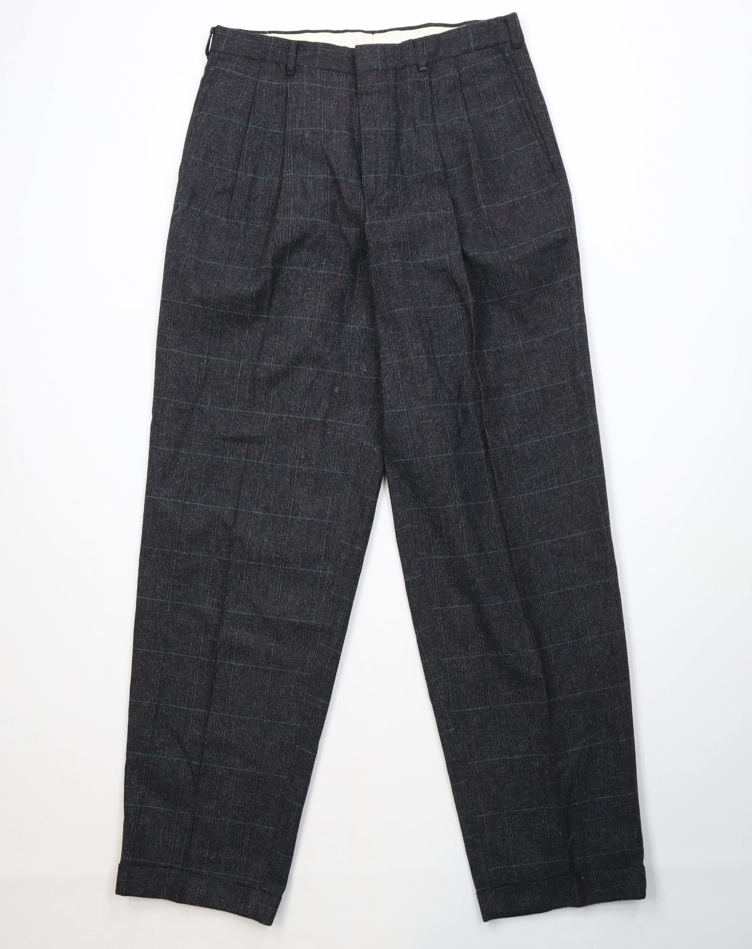Vintage Vintage 90s Streetwear Tweed Knit Chino Pants Trousers Plaid Size US 32 / EU 48 - 1 Thumbnail
