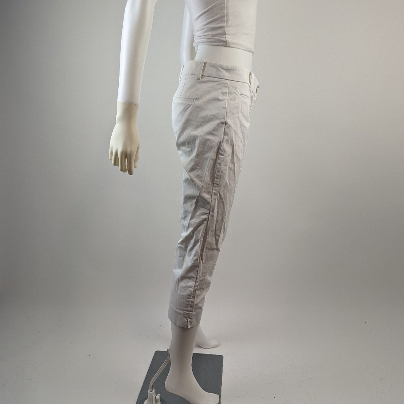 Ann Taylor Ann Taylor Petite White Capris Size 26" / US 2 / IT 38 - 3 Thumbnail