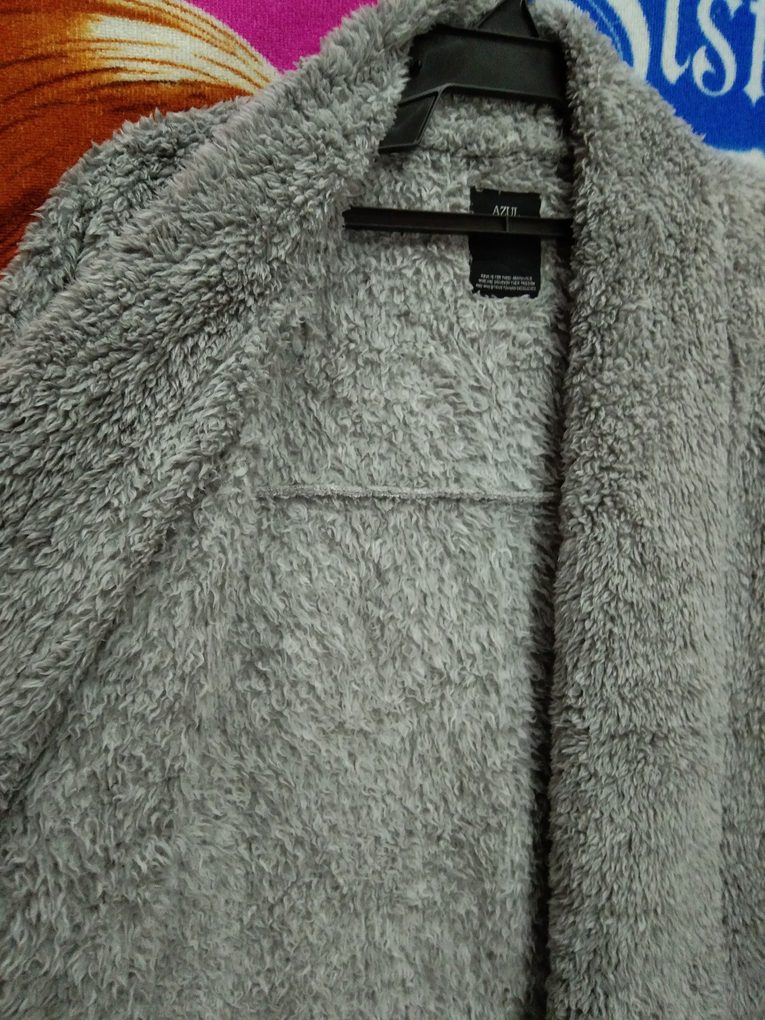 Japanese Brand × MOUSSY AZUL SOFT AND FLUFFY BUTTONLESS JACKET Size ONE SIZE - 7 Thumbnail
