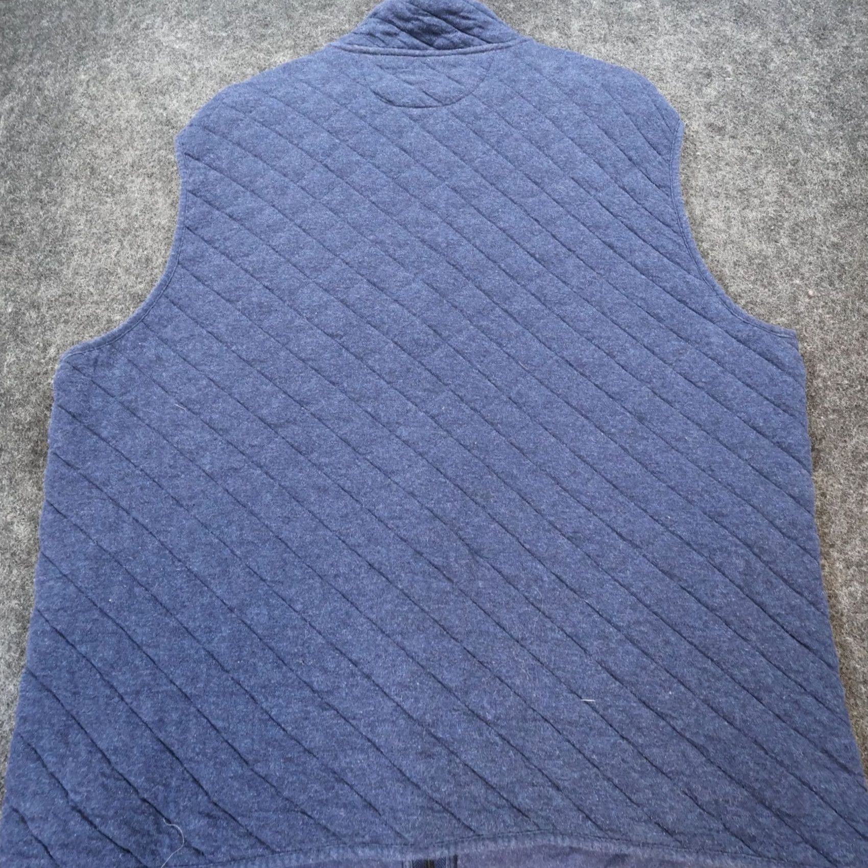 Cremieux Cremieux Vest Mens Large Blue Quilted Full Zip Mock Neck Sleeveless Size US L / EU 52-54 / 3 - 7 Thumbnail