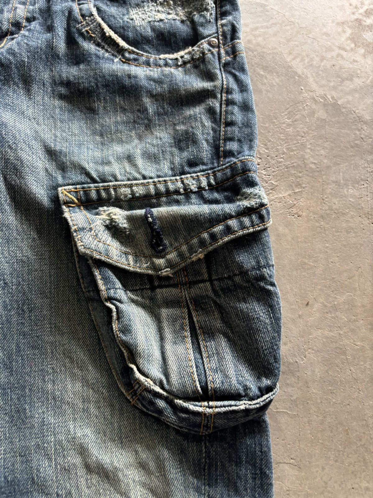 20471120 × Japanese Brand distressed Antgauge sashiko boro side pocket punk cross Size US 31 - 11 Thumbnail