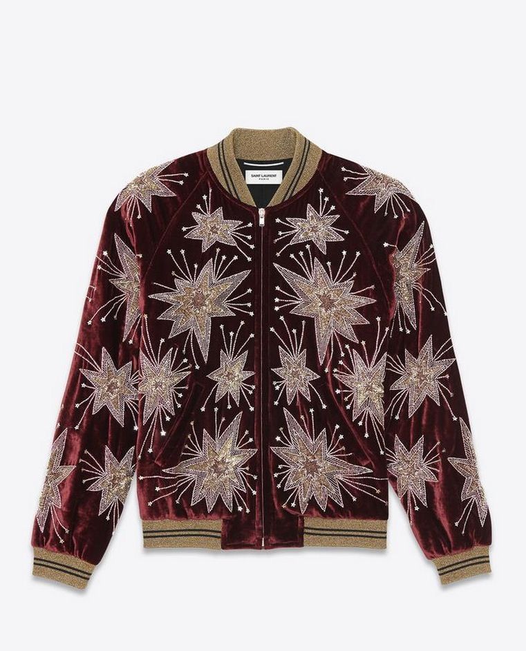Saint Laurent Paris *RARE* Saint Laurent Paris SS15 Star Velvet Jacket Size US XS / EU 42 / 0 - 5 Thumbnail