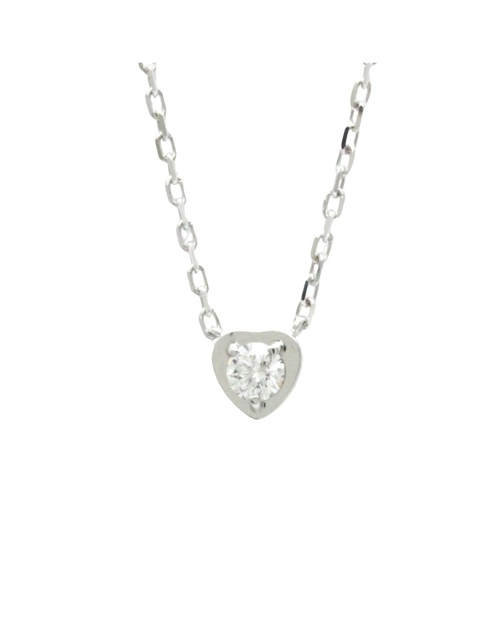 image of Cartier Sophisticated Diamond Pendant Necklace in Silver, Women's