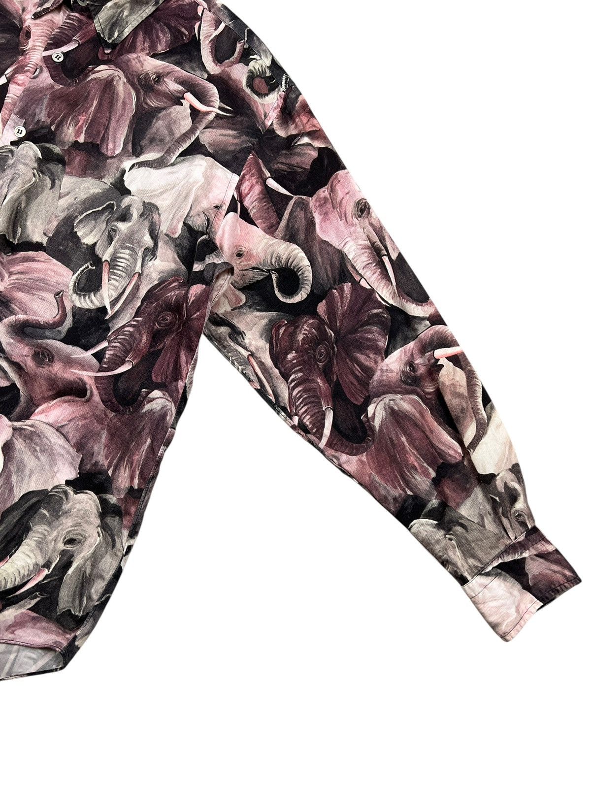 Paul Smith × Vintage 90s Paul Smith Elephant Motif Button Up Shirt Size US L / EU 52-54 / 3 - 6 Thumbnail
