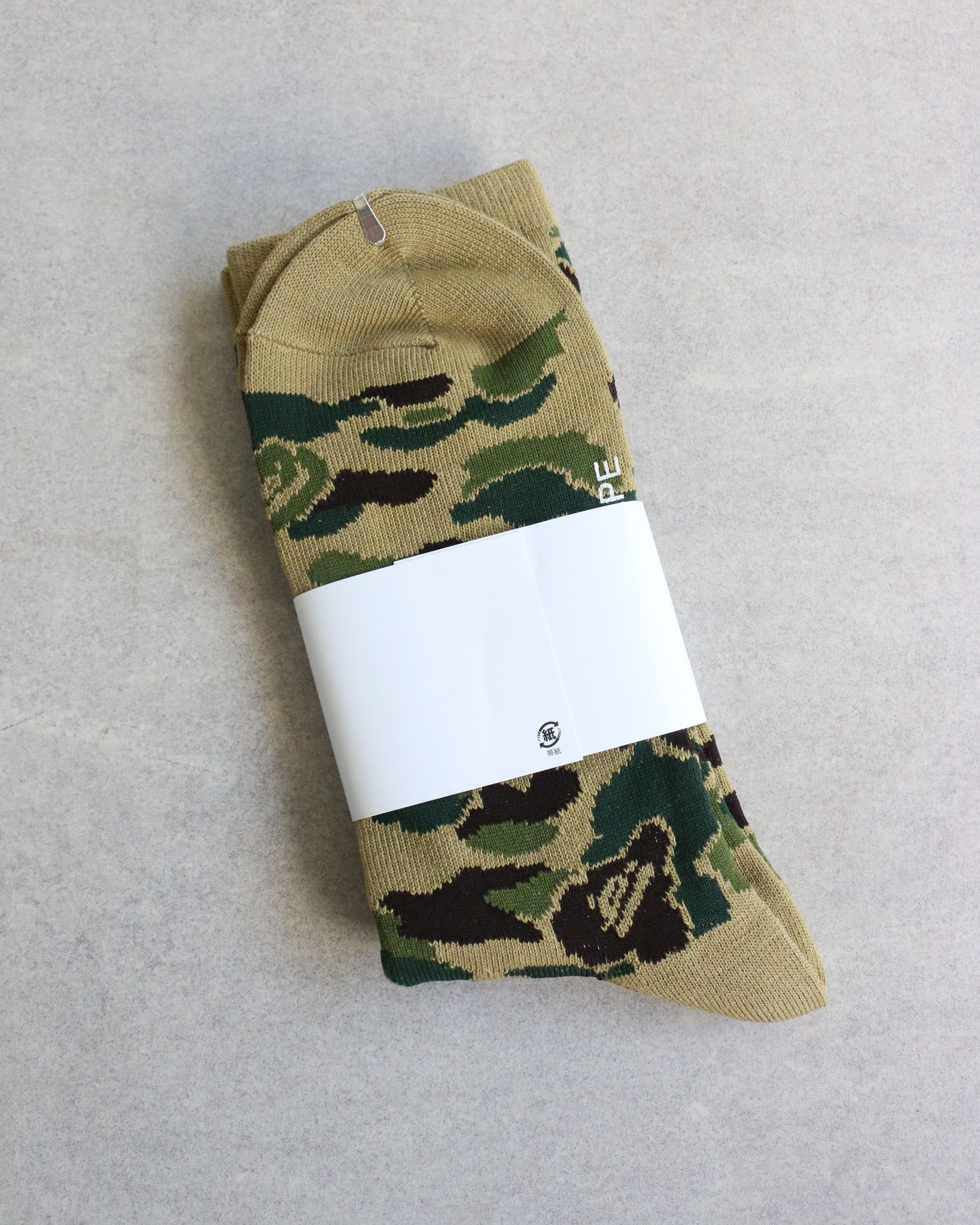 Bape BAPE Camo Ape Crew Socks Green Size ONE SIZE - 2 Thumbnail