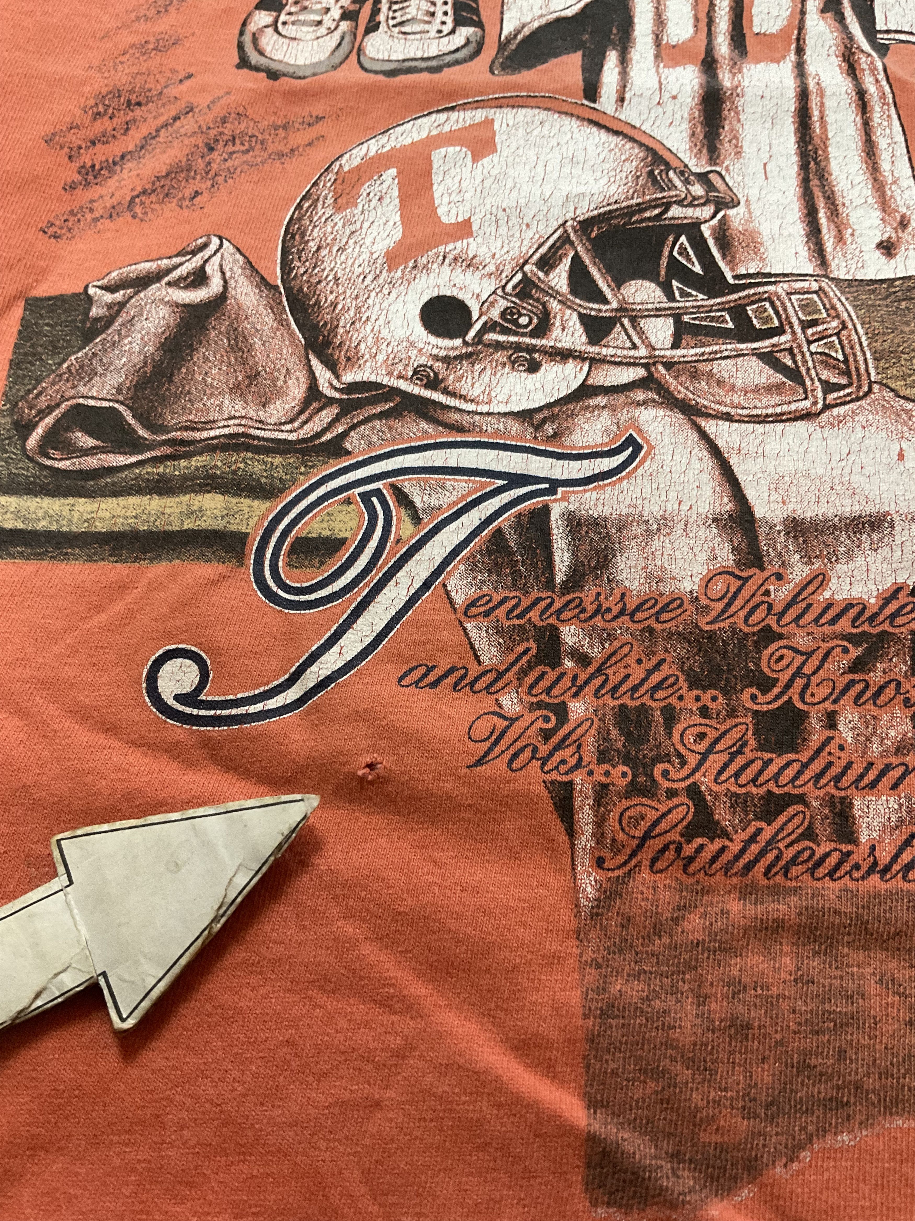 NCAA Vintage 90s Tennessee Volunteers football Vols T-Shirt Size US L / EU 52-54 / 3 - 6 Thumbnail