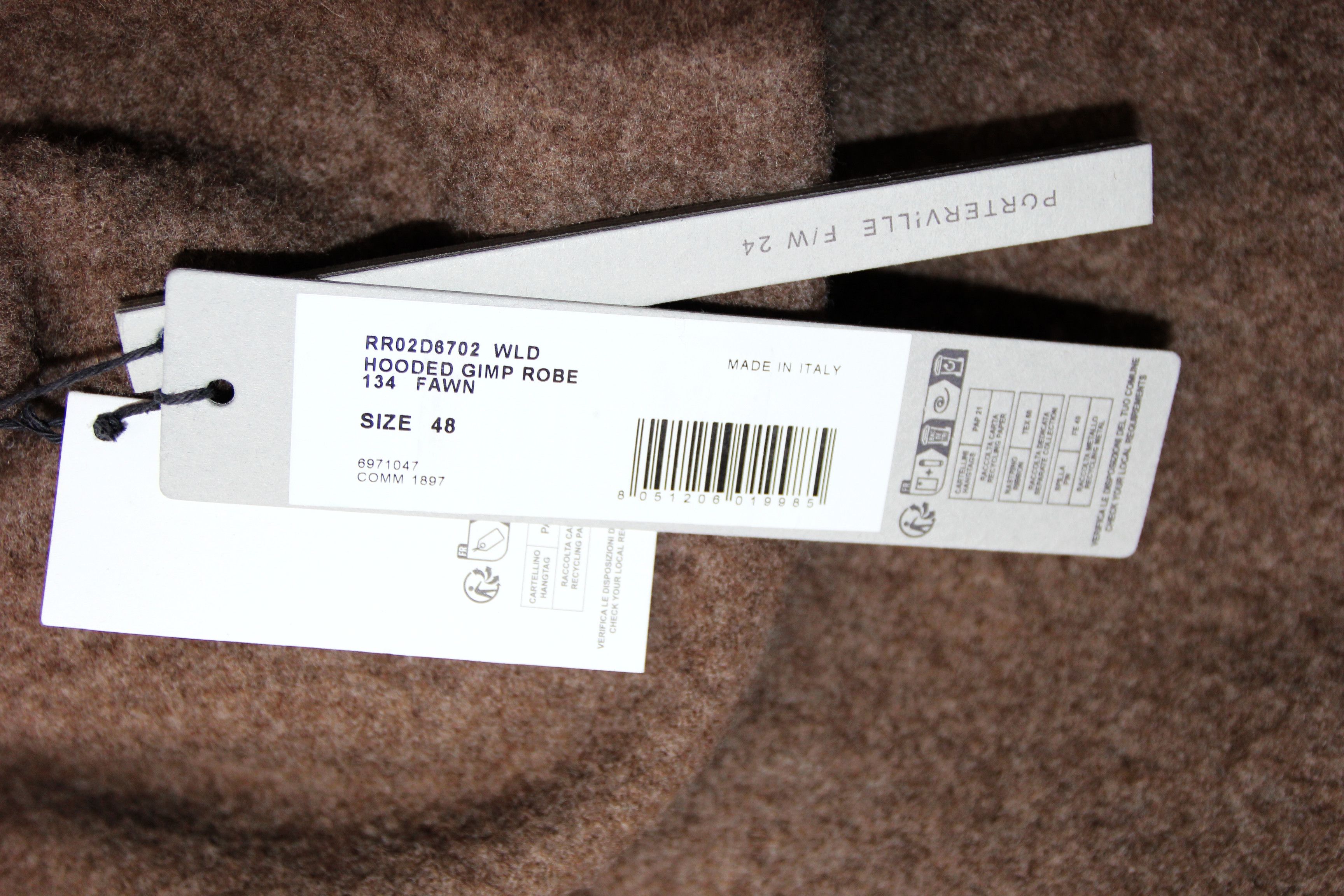Rick Owens BNWT AW24 RICK OWENS "PORTERVILLE" HOODED GIMP ROBE COAT 48 Size US M / EU 48-50 / 2 - 8 Thumbnail