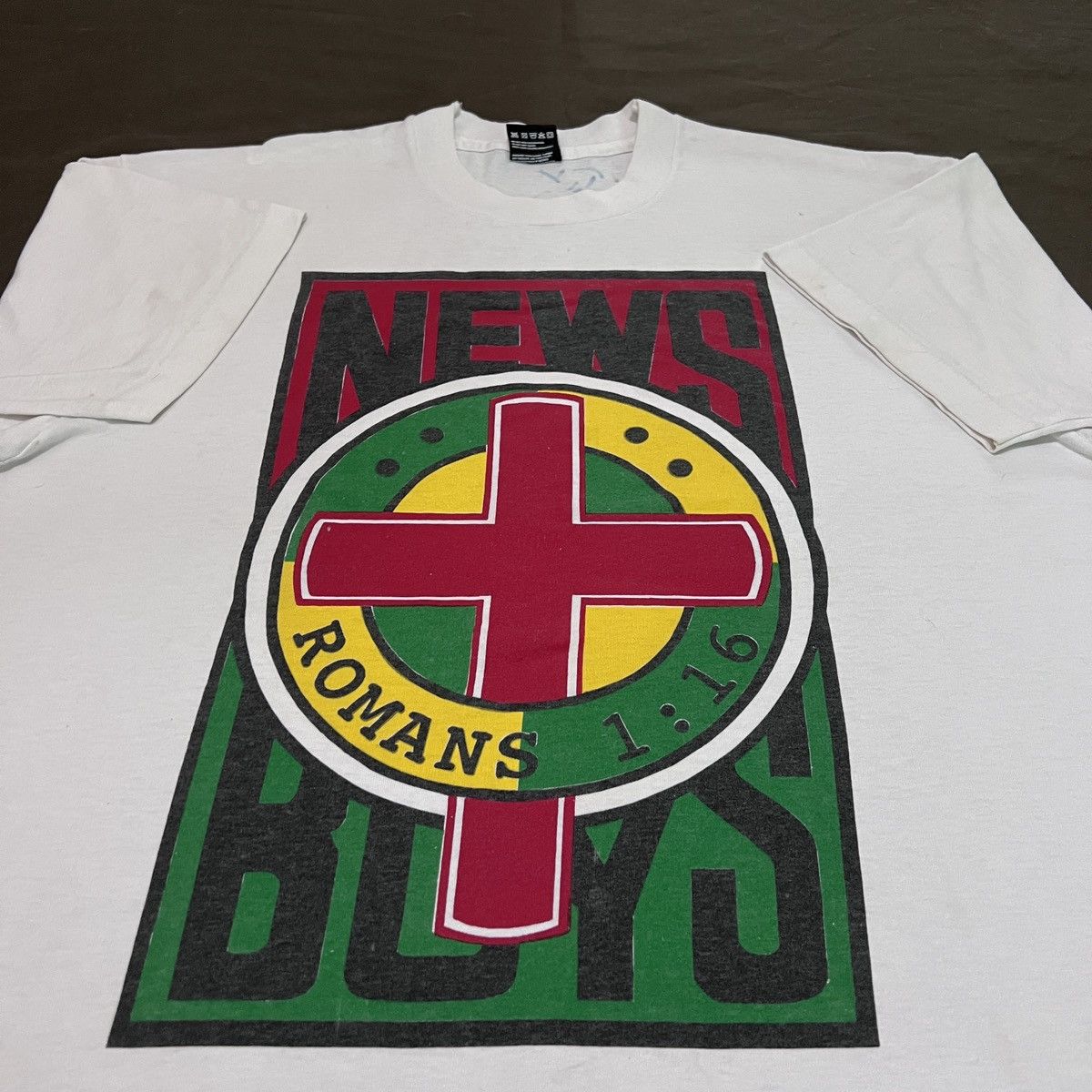 Band Tees Rare 90s Newsboys band Christian rock XL signature God Jesus Size US XL / EU 56 / 4 - 2 Thumbnail