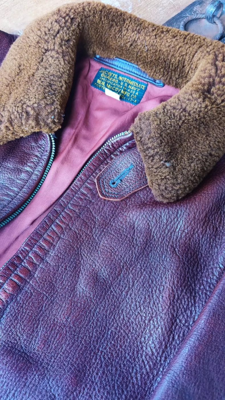 The Real McCoy's The Real McCoys Sise40 the RealMcCoy G1 Old Goatskin Leathe Size US XXS / EU 40 - 1 Thumbnail