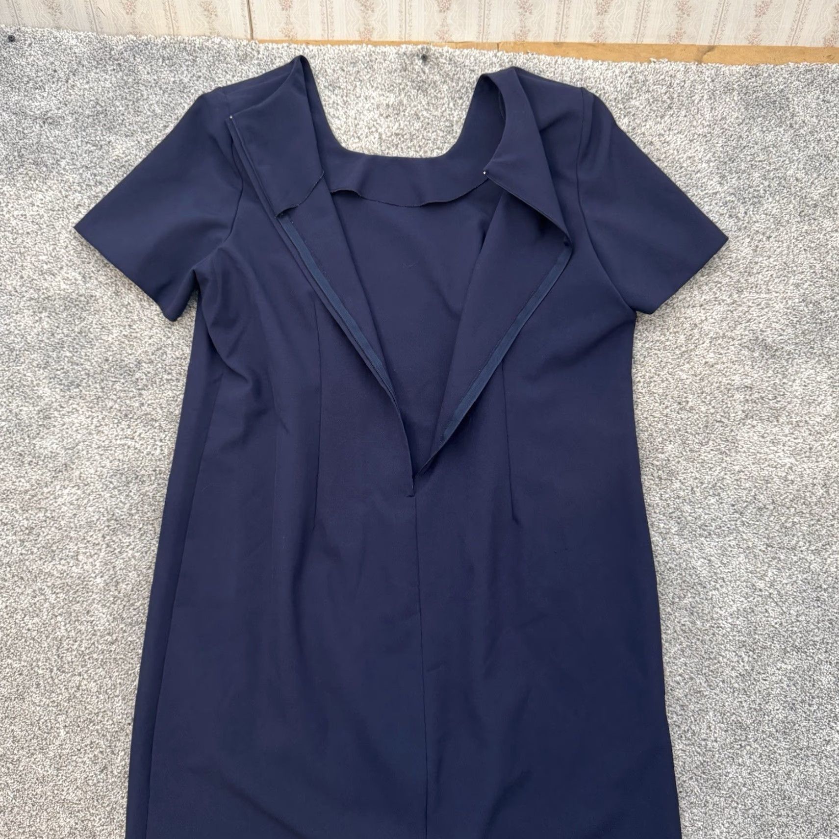 Vintage VINTAGE Main Street Classics Dress BO Plus 3XL Blue 90s Minimalist Sheath Short Sleeve Round Neck Zip Midi Dress Shirt Womens Size XXL / US 16-18 / IT 52-54 - 8 Thumbnail