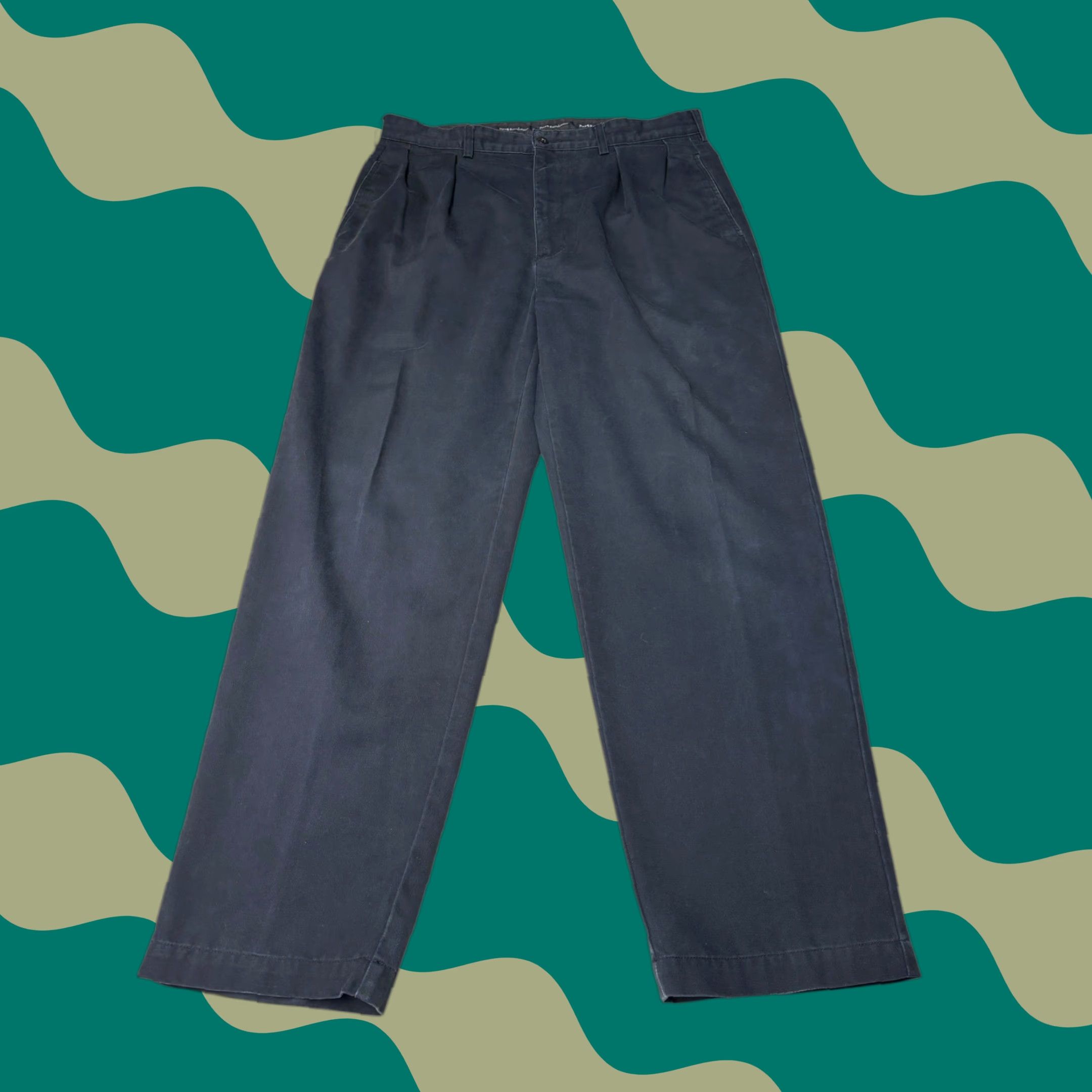 Polo Ralph Lauren VINTAGE Polo Ralph Lauren Mens Classic Fit Pleated Chinos Dark Gray 35x30 Cotton Size US S / EU 44-46 / 1 - 1 Thumbnail