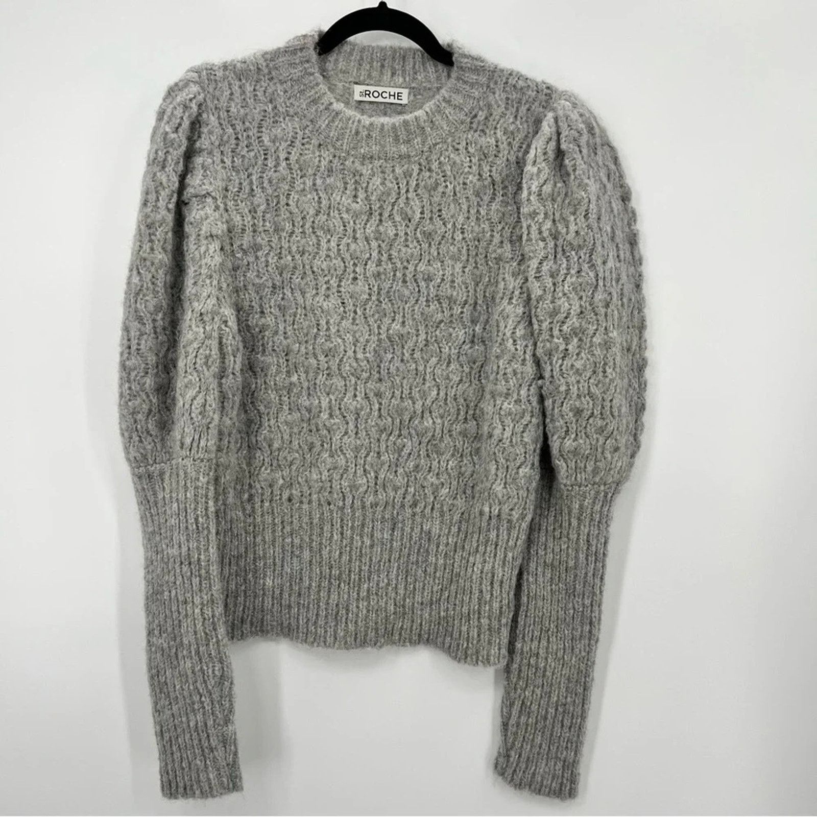 Designer New St.Roche Ivy Sweater Superfine Alpaca Pullover Grey L Size L / US 10 / IT 46 - 1 Thumbnail