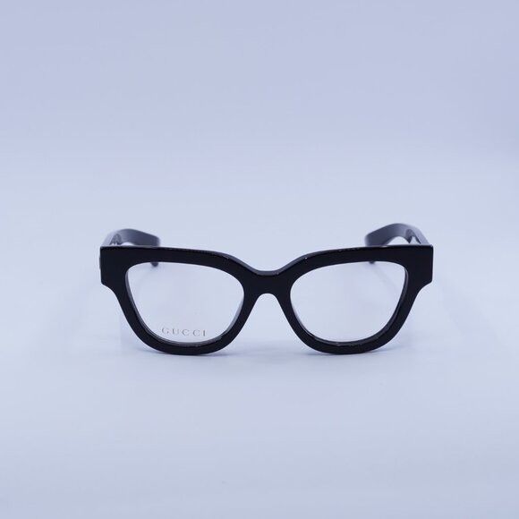 Gucci Gucci GG1837O 001 Eyeglasses Shiny Black 51mm Cat Eye Frame Size ONE SIZE - 2 Thumbnail