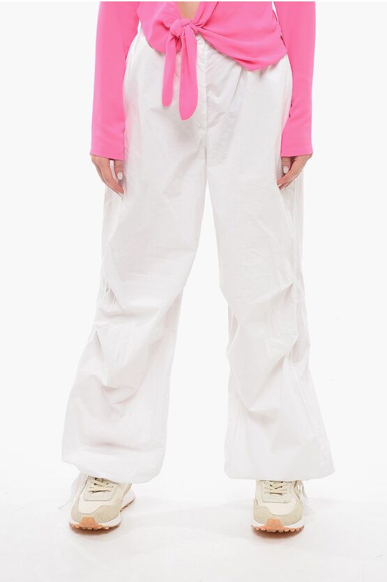 image of Aspesi Cotton Pants With Ankle Strings in White, Women's (Size 27)
