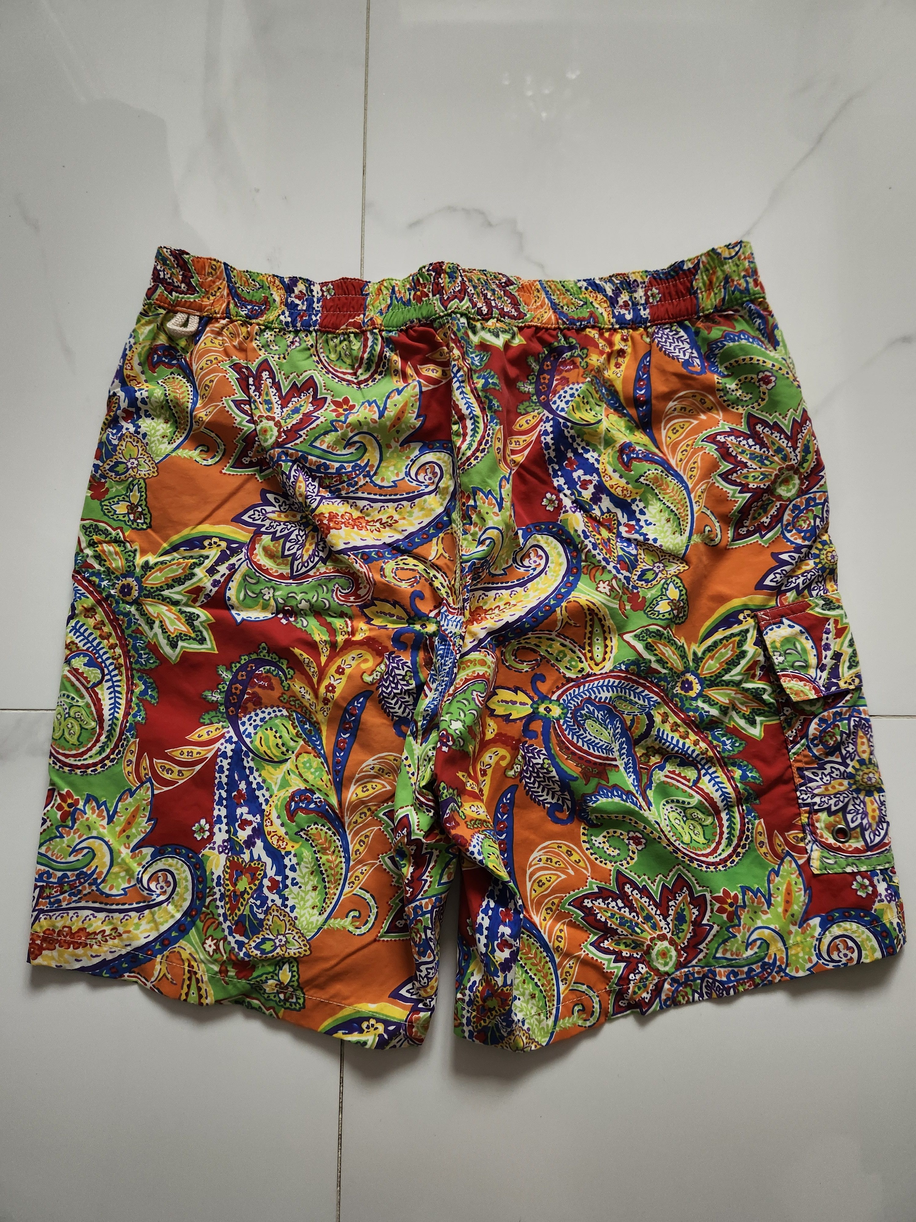 Polo Ralph Lauren Polo Ralph Lauren Paisley Swim Trunks Size US 31 - 2 Thumbnail